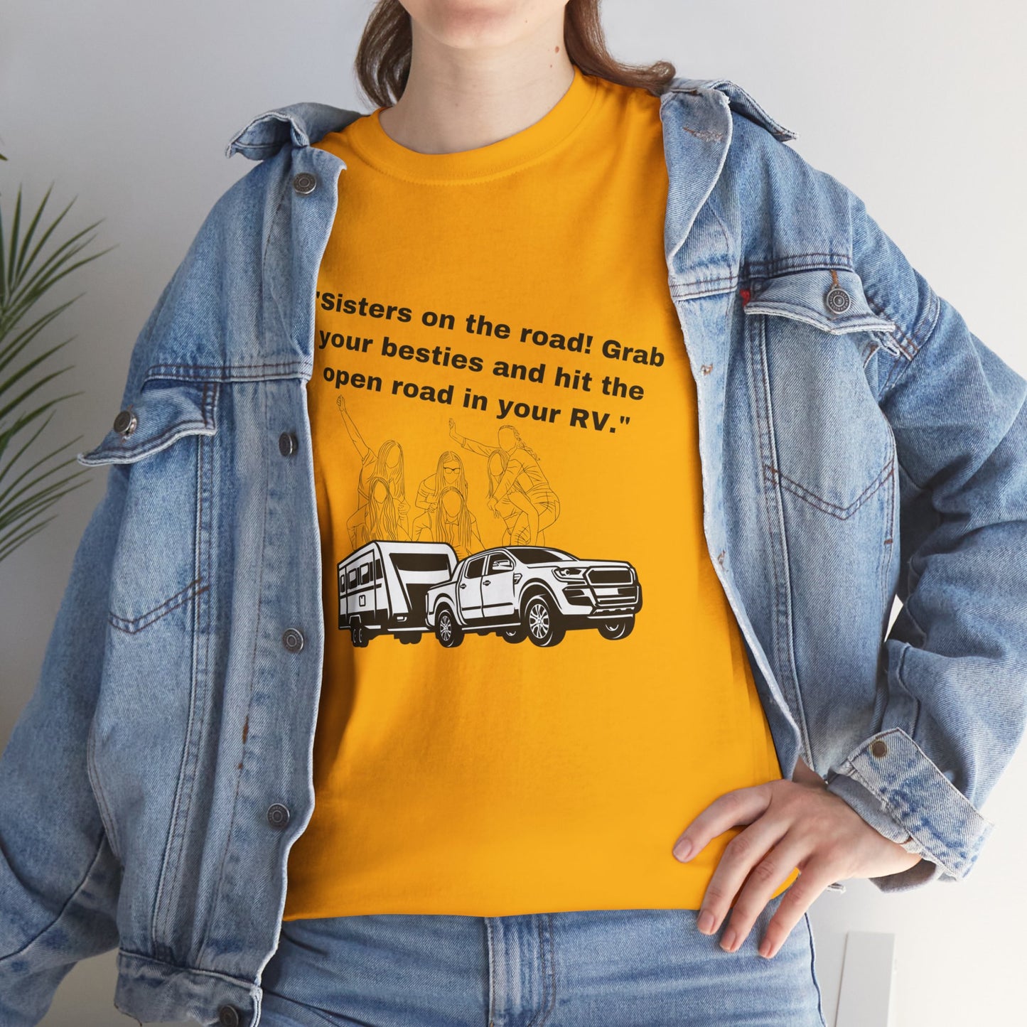 Sisters on the Road Light Colored Unisex Heavy Cotton Tee