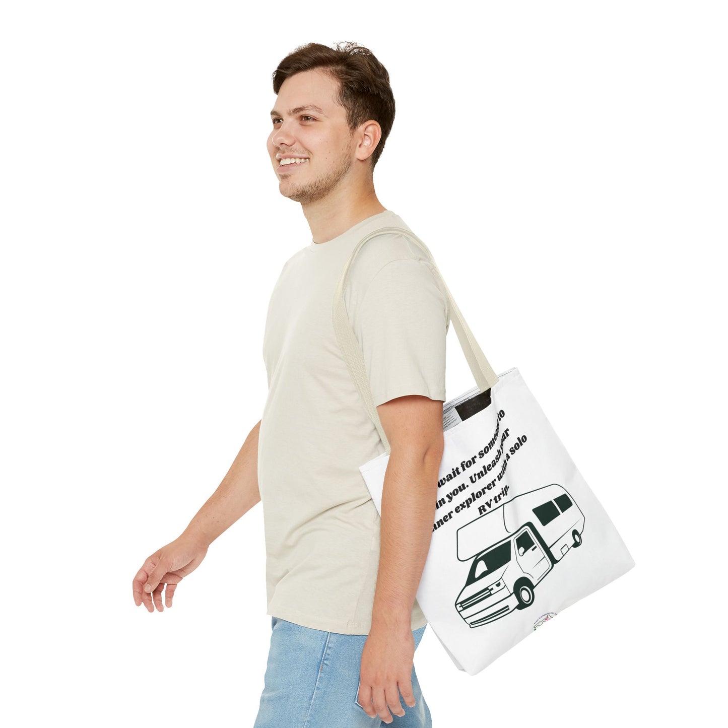 Dont Wait to Go RVing White Tote Bag (AOP)