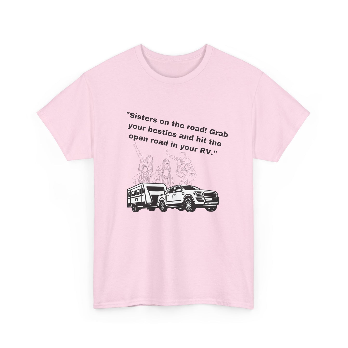 Sisters on the Road Light Colored Unisex Heavy Cotton Tee