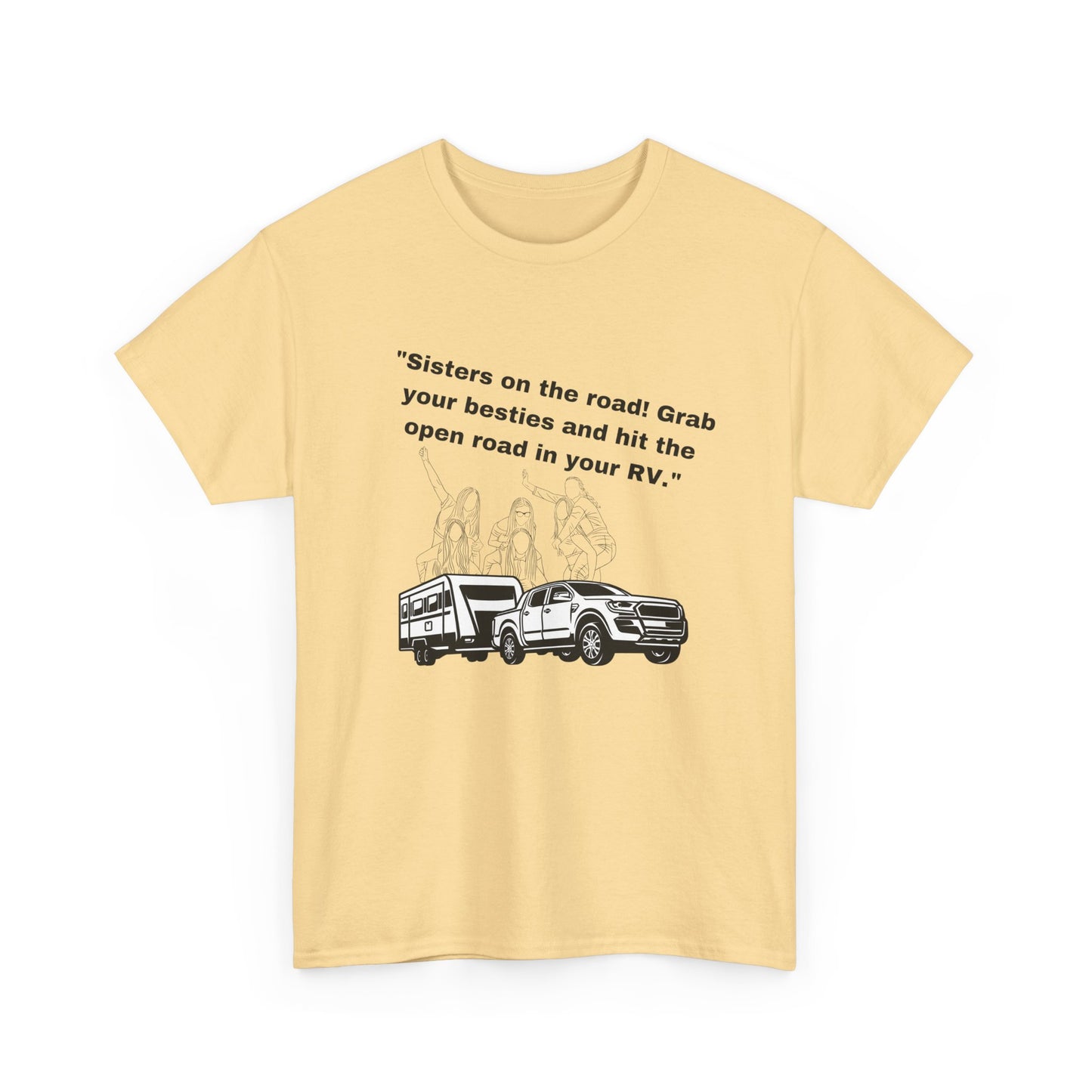 Sisters on the Road Light Colored Unisex Heavy Cotton Tee