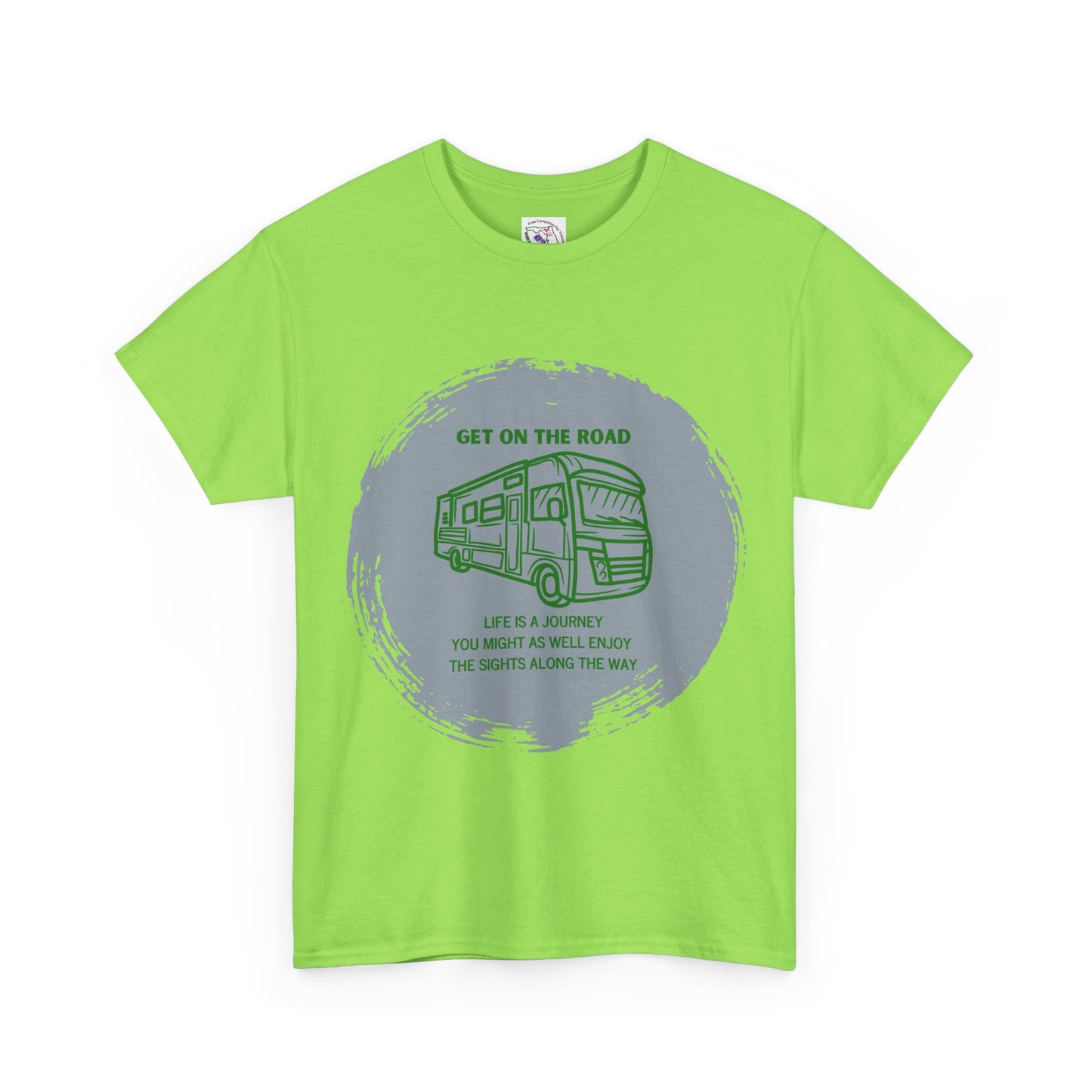 Get on the Road Life Is a Journey Unisex Heavy Cotton Tee