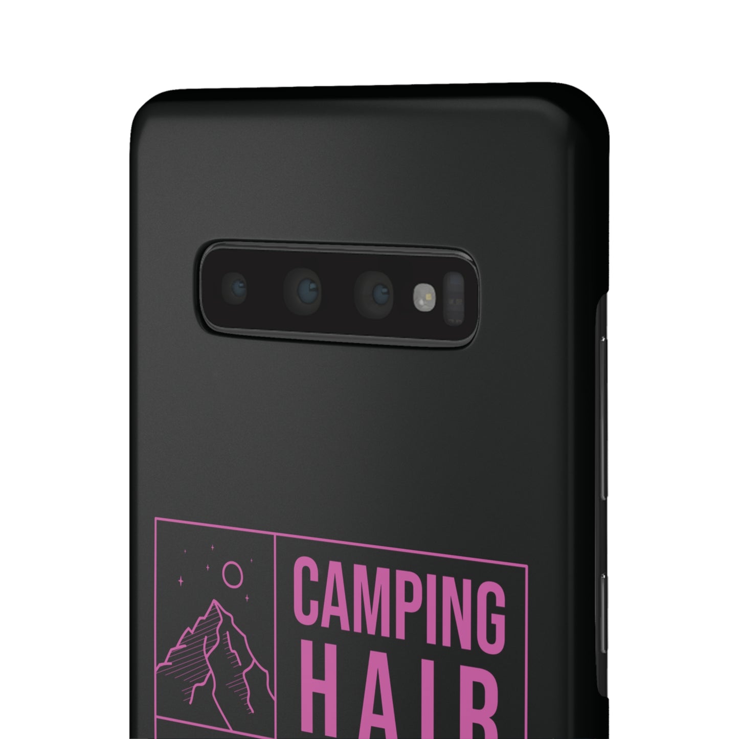 Camp Hair Dont Care iPhone and Samsung Black Cellphone Snap Cases