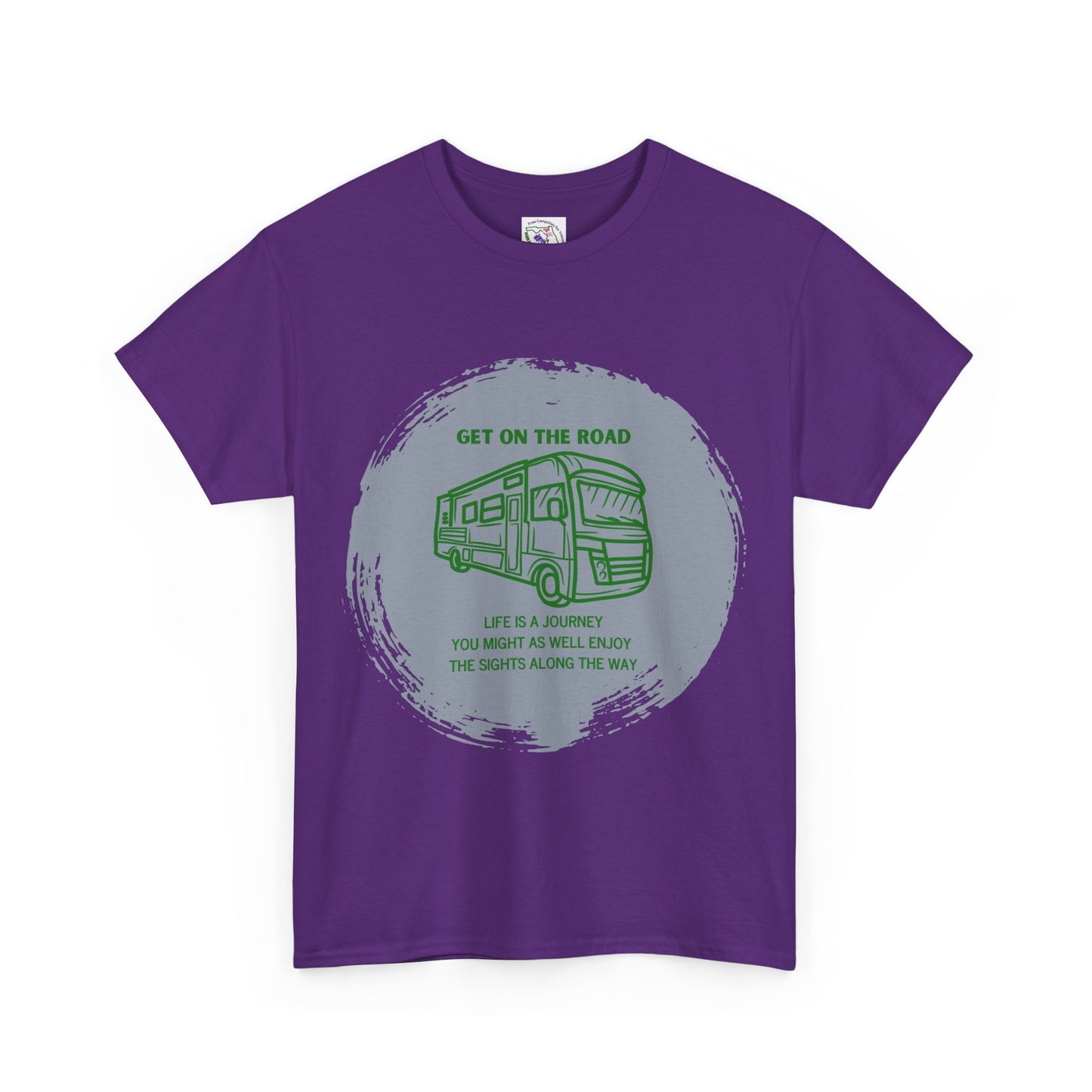 Get on the Road Life Is a Journey Unisex Heavy Cotton Tee