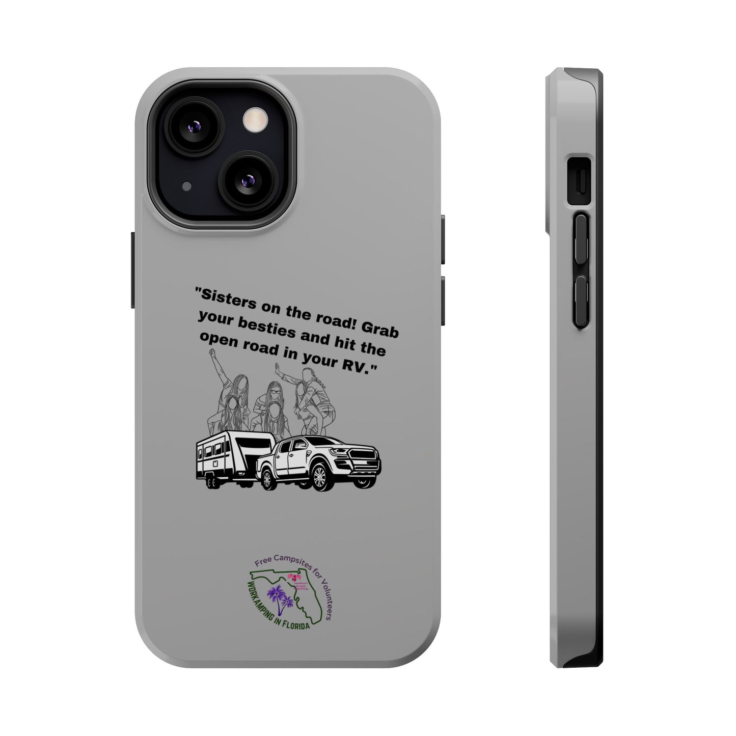 Sisters on the Road RV Gray Magnetic Tough Cases