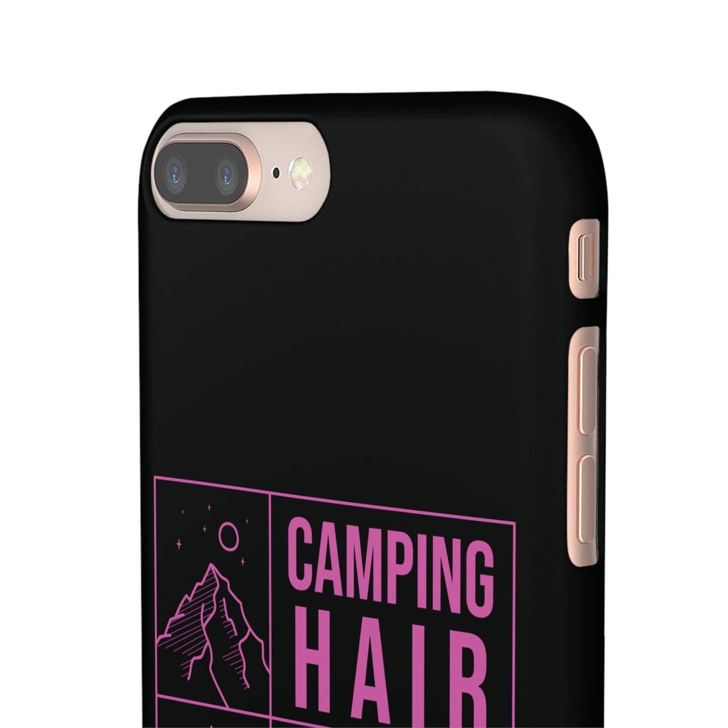 Camp Hair Dont Care iPhone and Samsung Black Cellphone Snap Cases