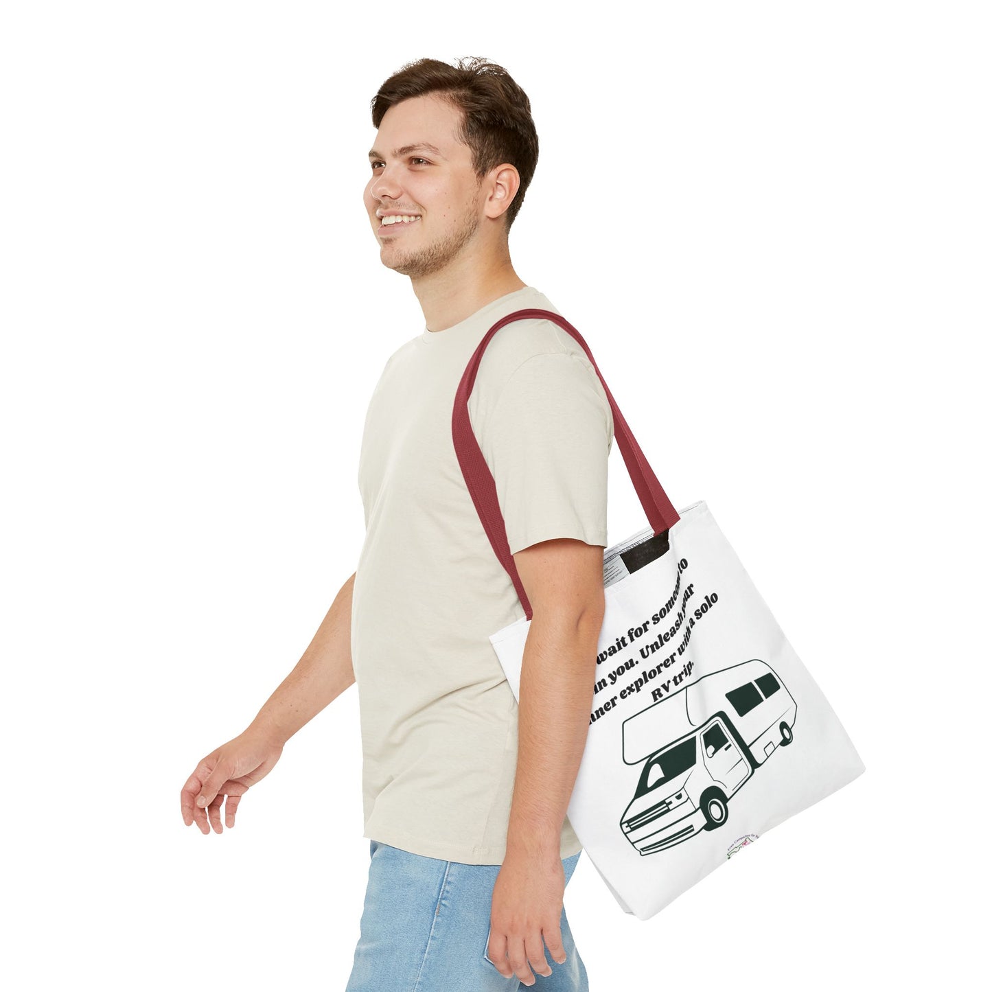 Dont Wait to Go RVing White Tote Bag (AOP)