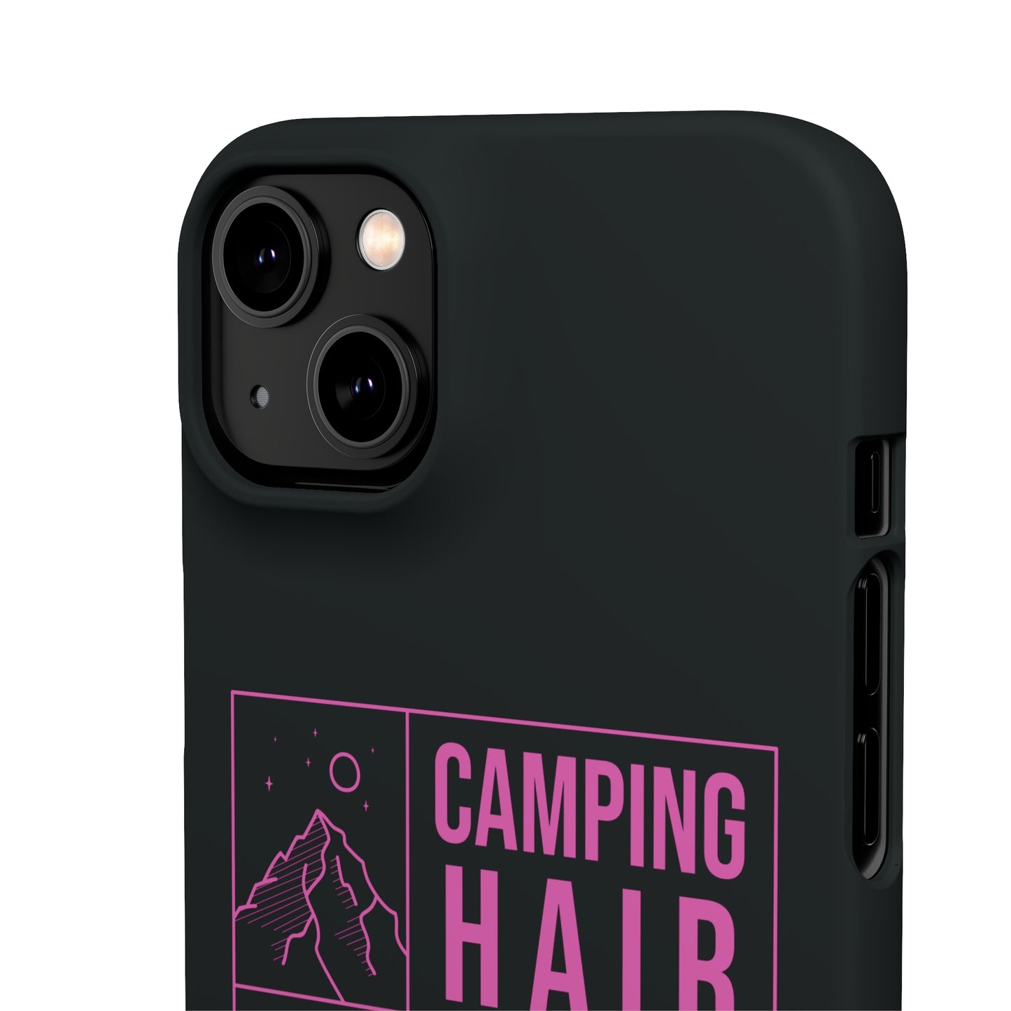 Camp Hair Dont Care iPhone and Samsung Black Cellphone Snap Cases