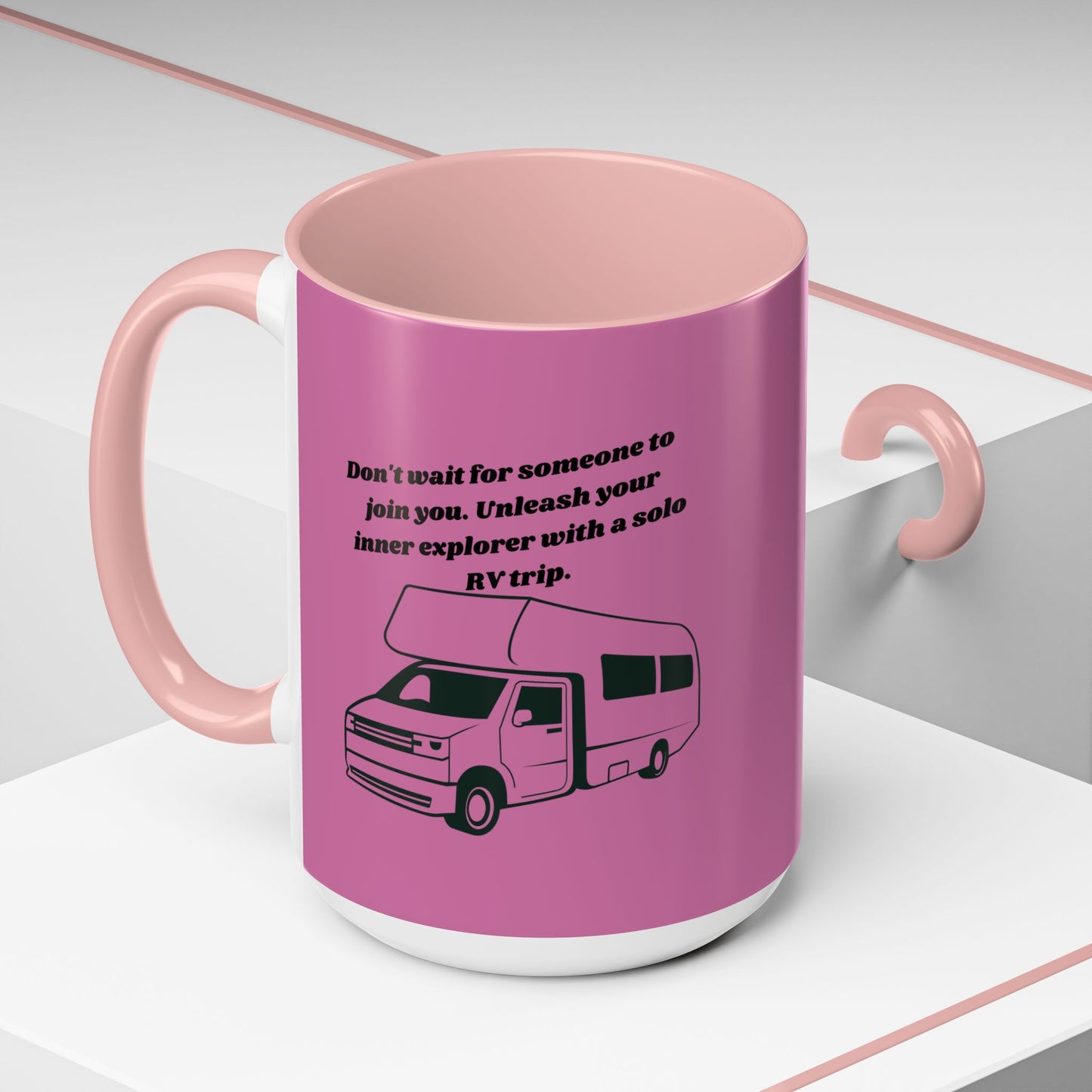 Dont Wait Go RVing Pink Accent Coffee Mug-11-15oz