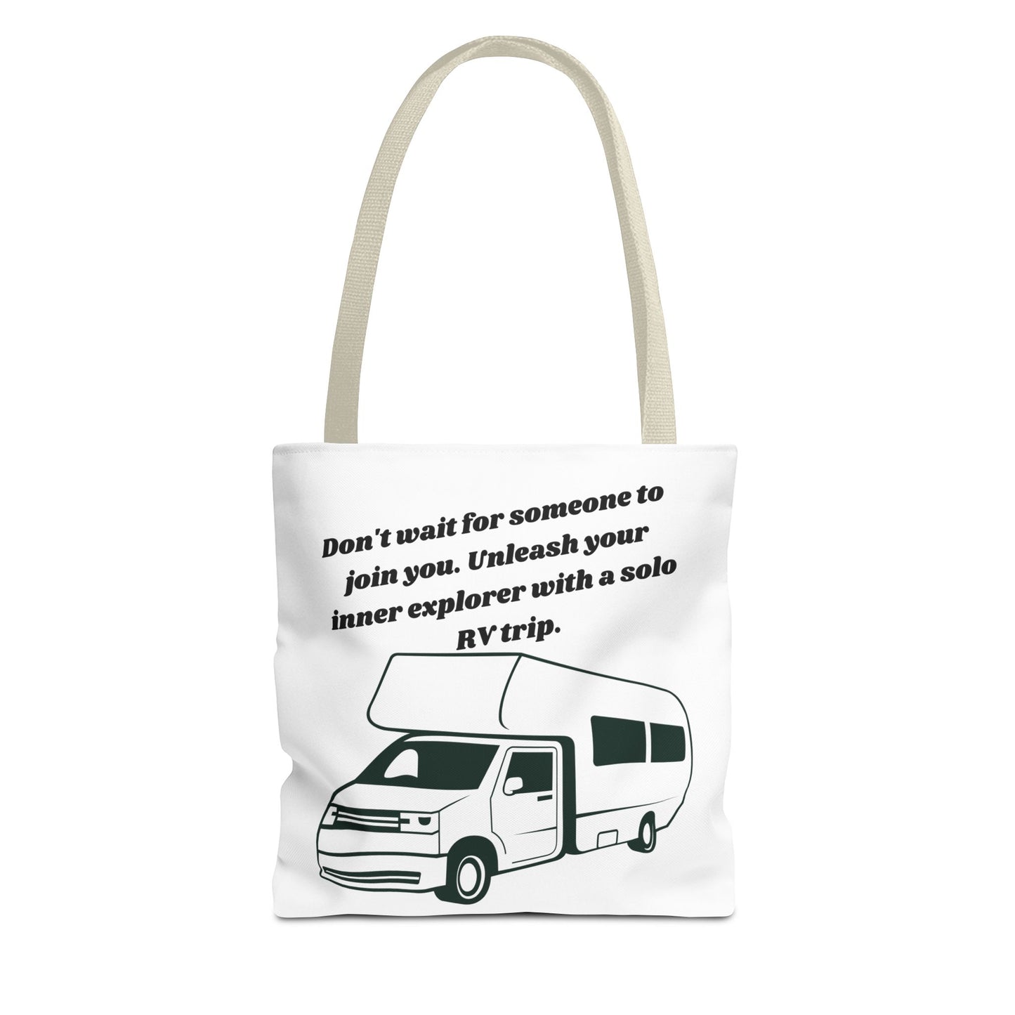 Dont Wait to Go RVing White Tote Bag (AOP)