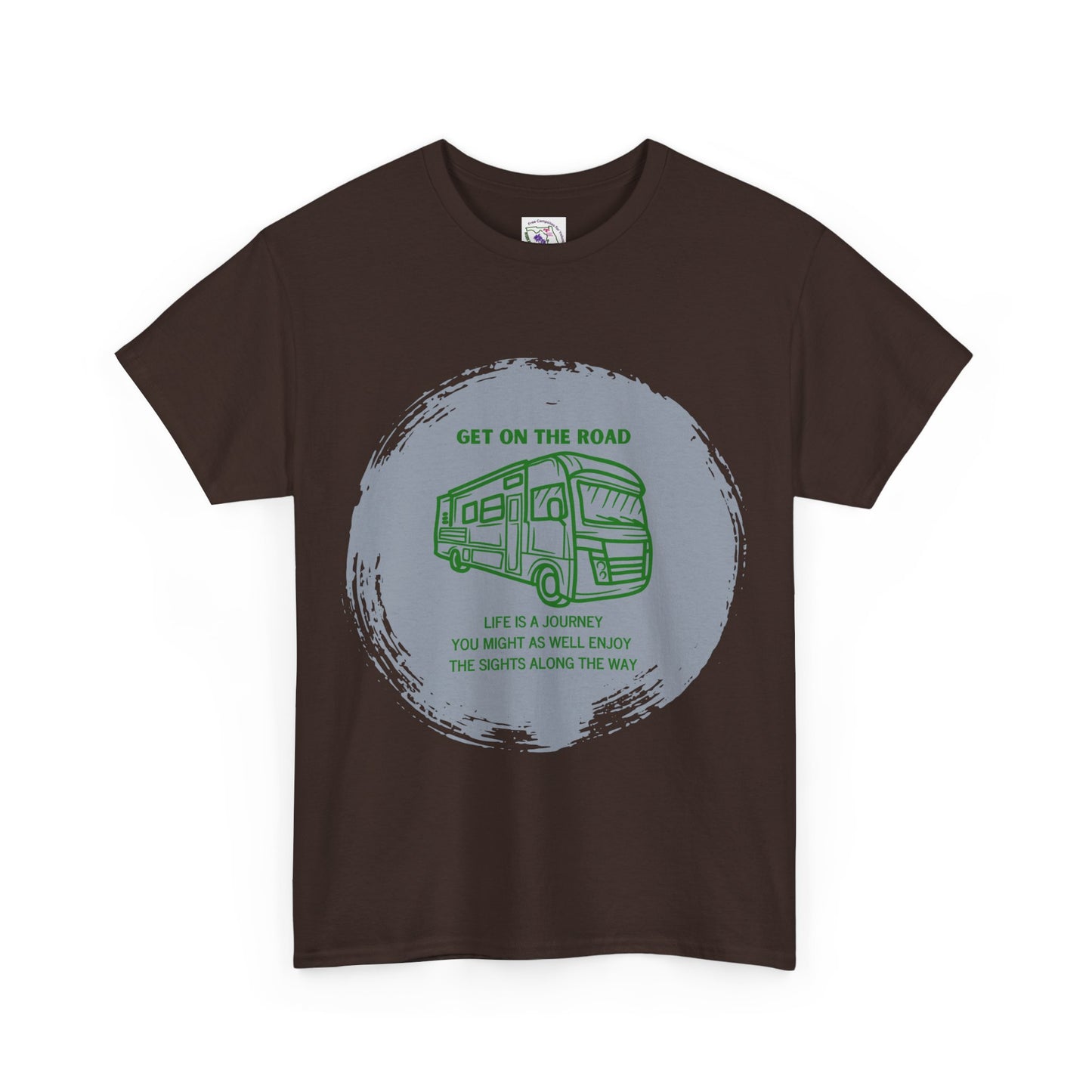 Get on the Road Life Is a Journey Unisex Heavy Cotton Tee