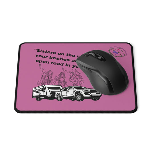 Sisters On The Road RVing Pink Non-Slip Gaming Mouse Pad