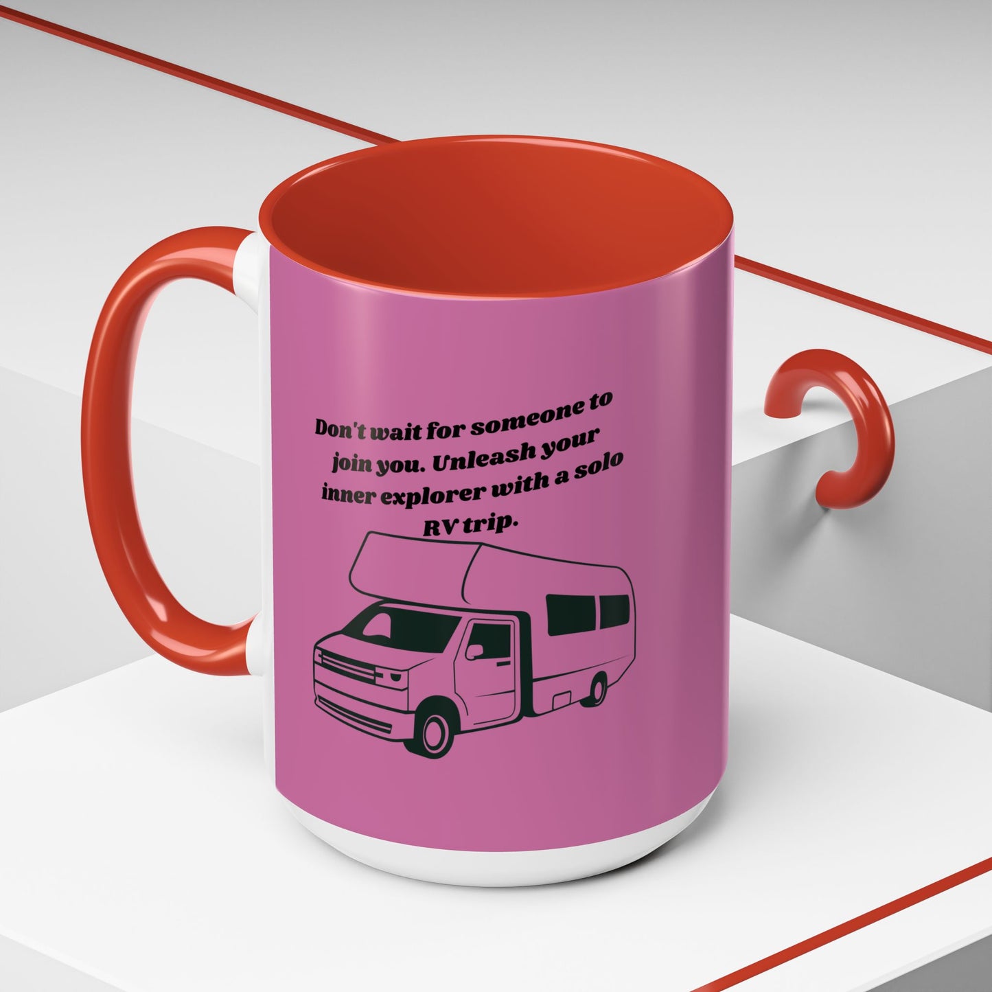 Dont Wait Go RVing Pink Accent Coffee Mug-11-15oz