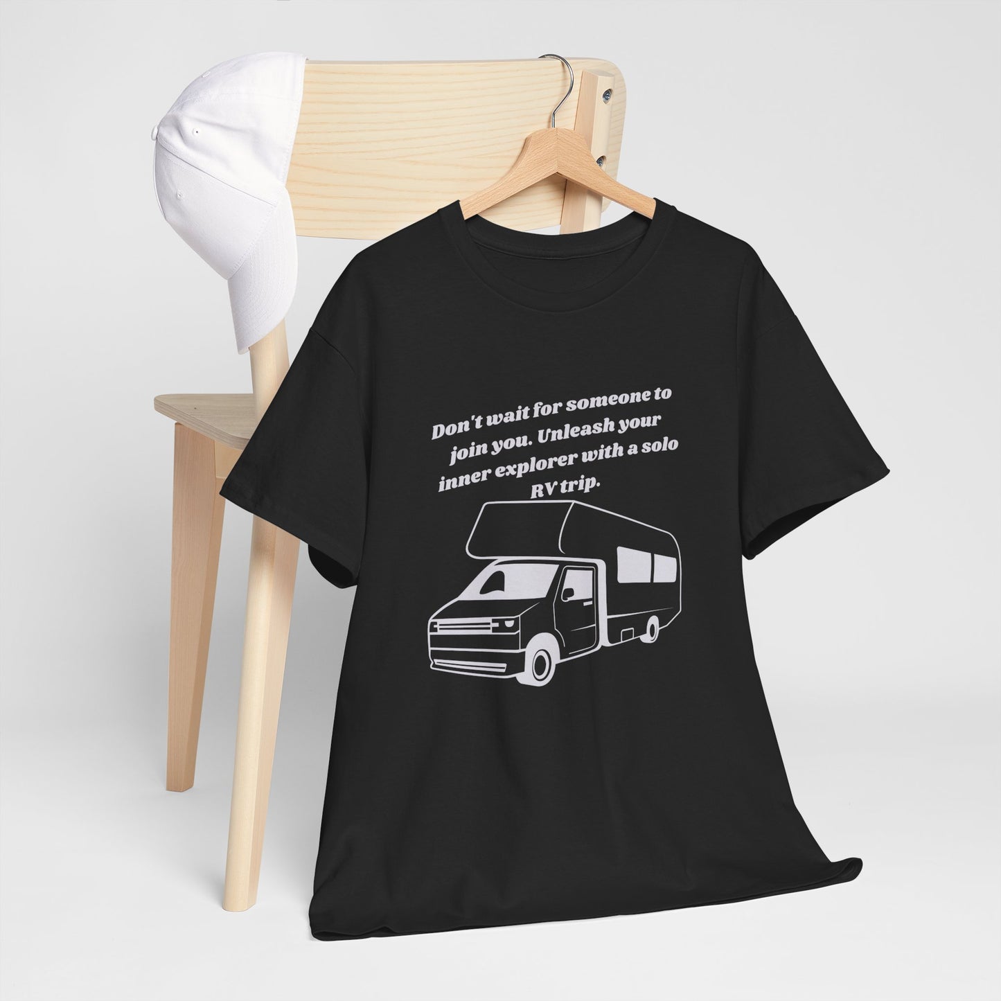 Don't Wait Go On Your Own RVing Adventures Dark Colors Unisex Heavy Cotton Tee