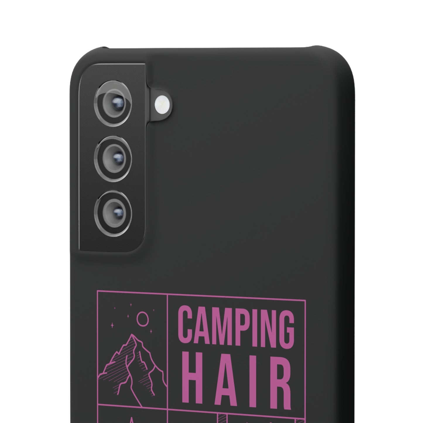 Camp Hair Dont Care iPhone and Samsung Black Cellphone Snap Cases