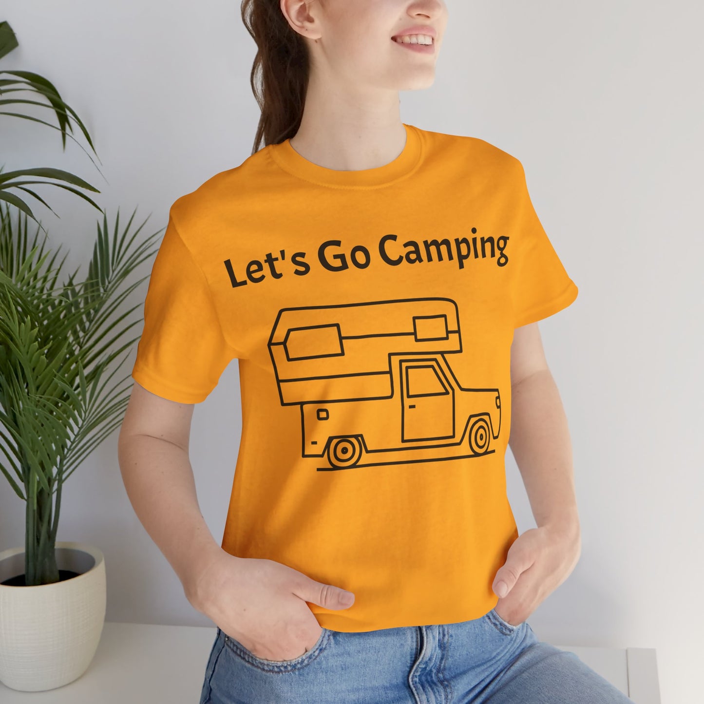 Let's Go Camping Unisex Jersey Short Sleeve Tee