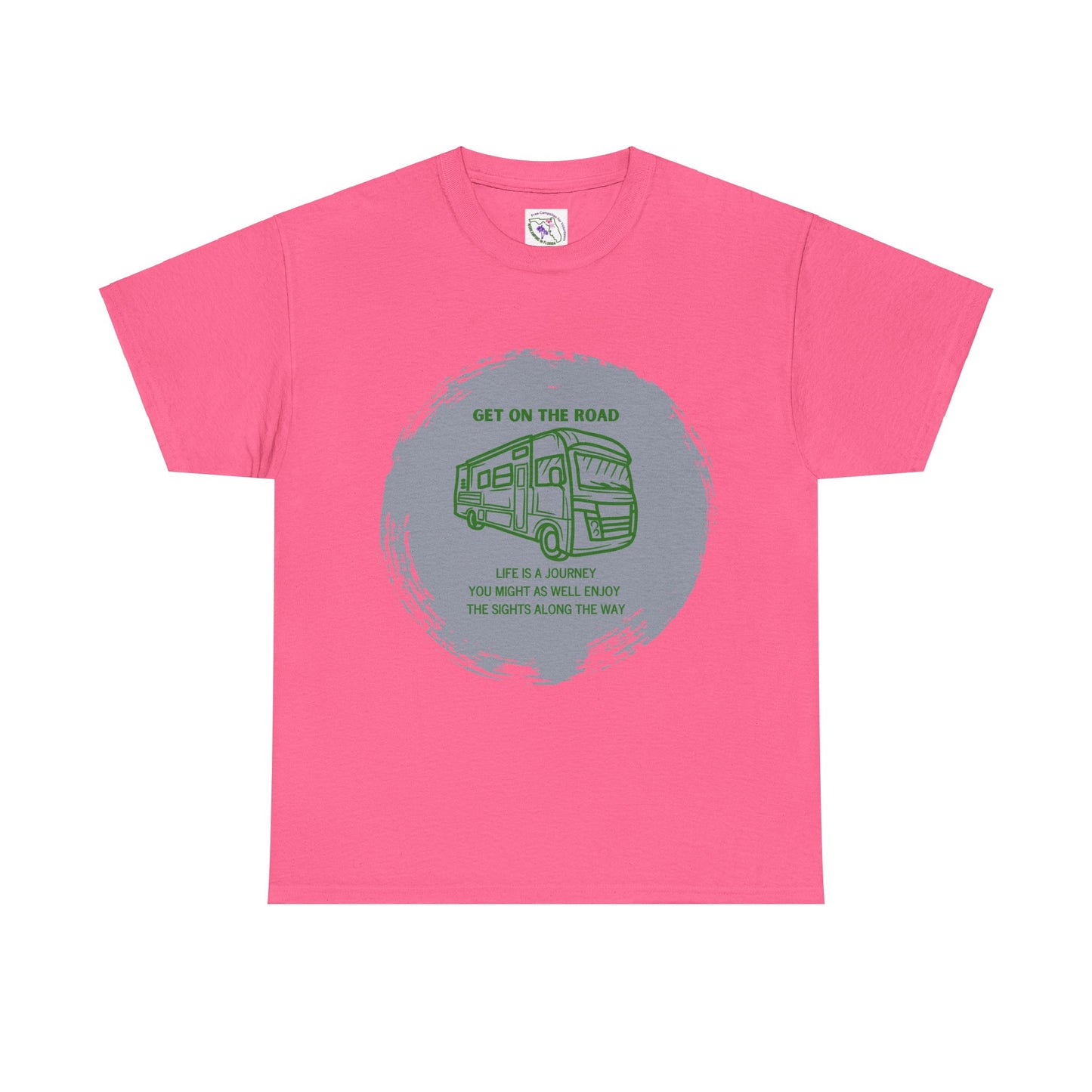 Get on the Road Life Is a Journey Unisex Heavy Cotton Tee