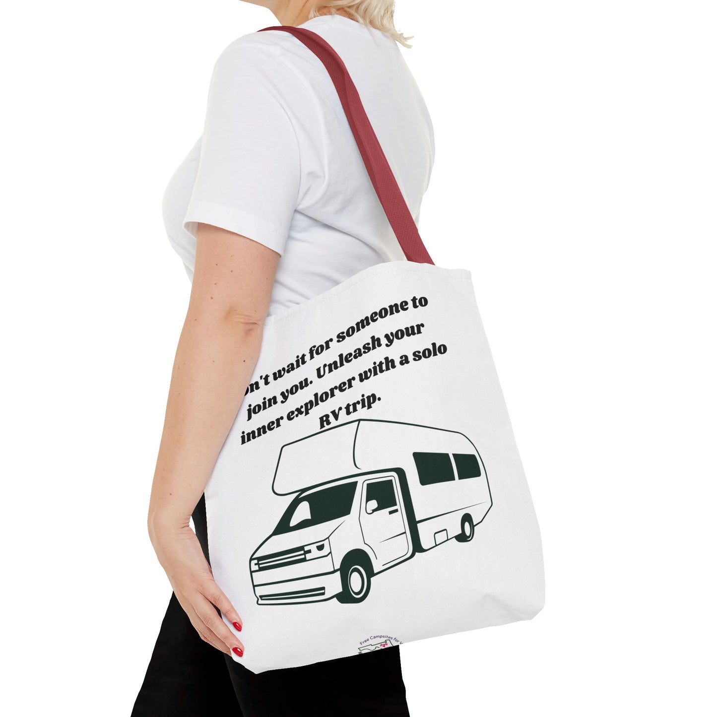 Dont Wait to Go RVing White Tote Bag (AOP)