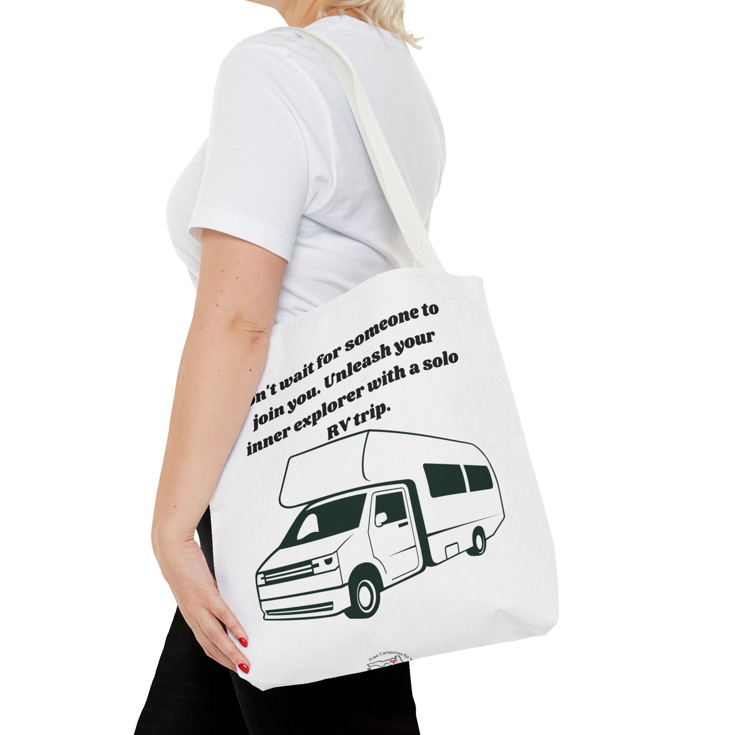 Dont Wait to Go RVing White Tote Bag (AOP)