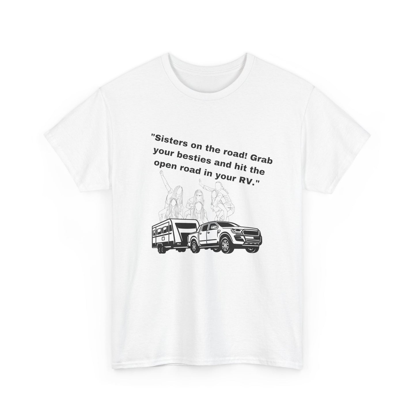 Sisters on the Road Light Colored Unisex Heavy Cotton Tee