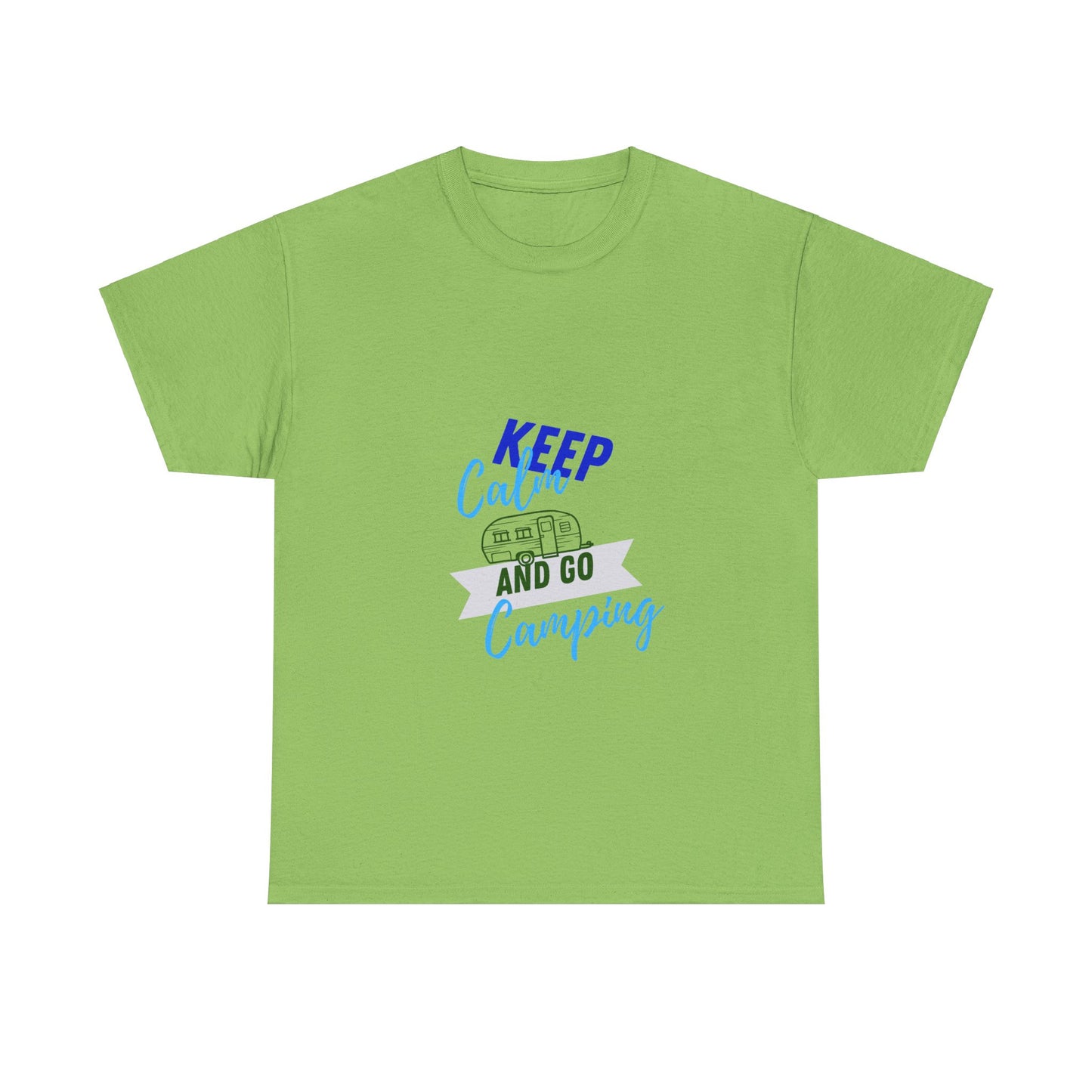 Keep Calm and Go Camping Unisex Heavy Cotton Tee