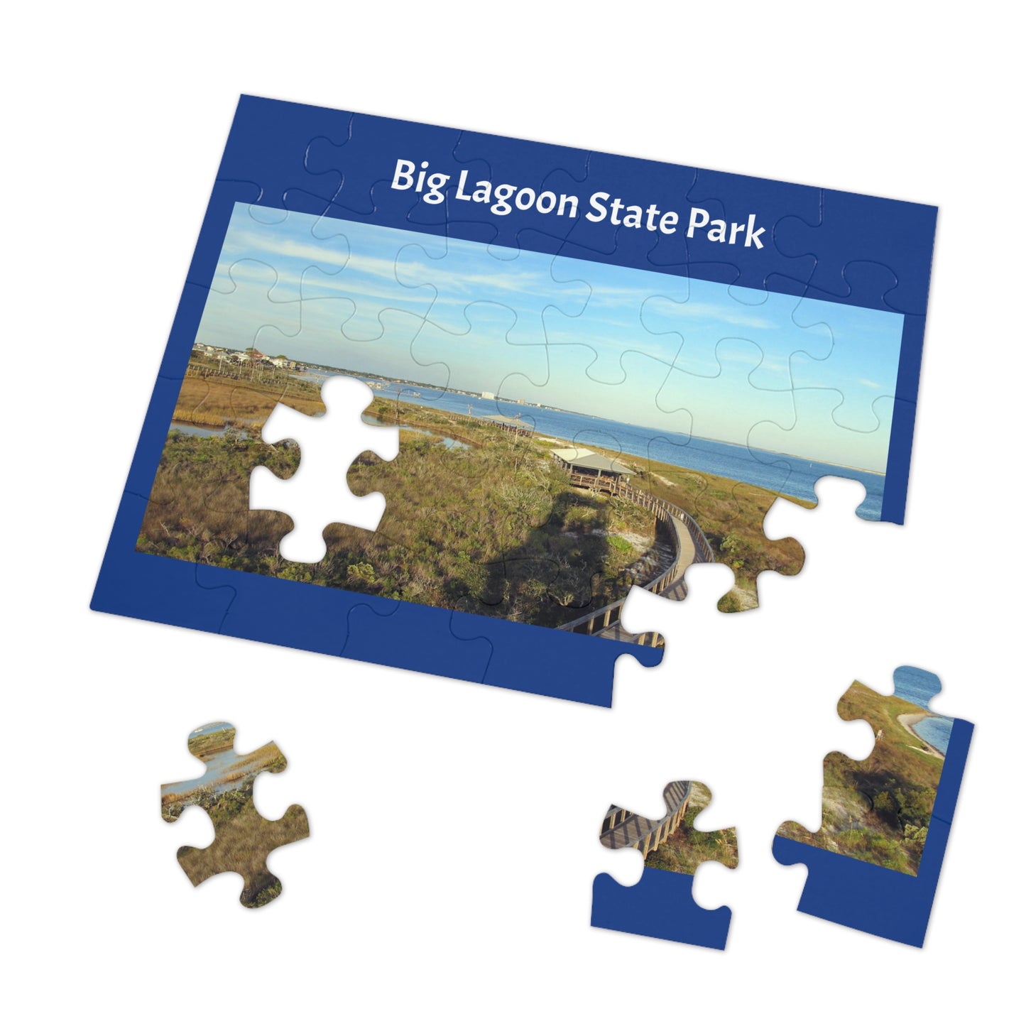 Big Lagoon State Park Jigsaw Blue Puzzle