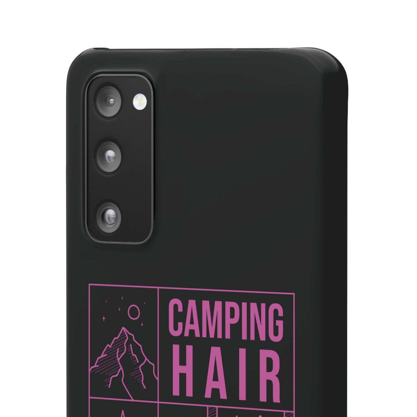 Camp Hair Dont Care iPhone and Samsung Black Cellphone Snap Cases