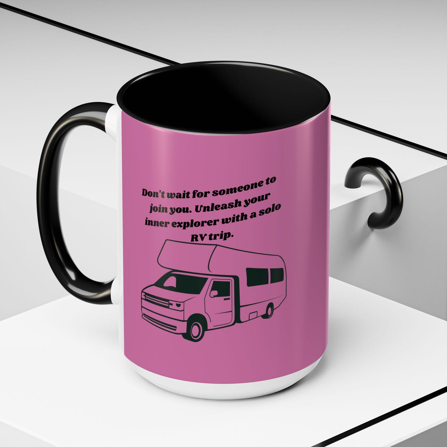 Dont Wait Go RVing Pink Accent Coffee Mug-11-15oz