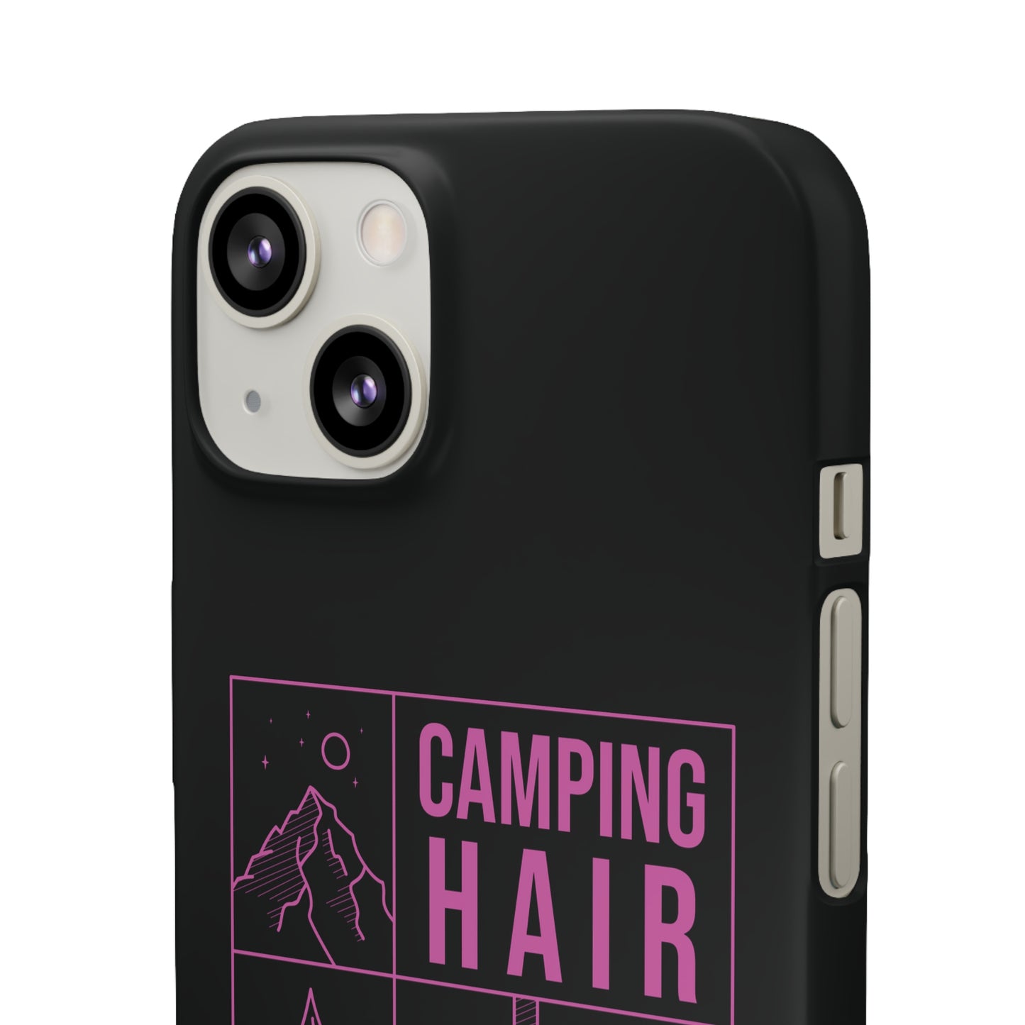 Camp Hair Dont Care iPhone and Samsung Black Cellphone Snap Cases