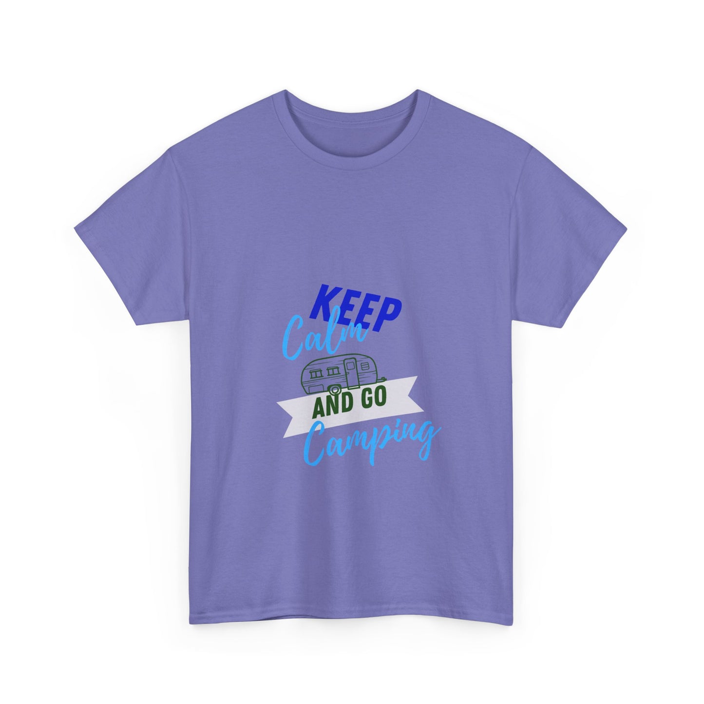 Keep Calm and Go Camping Unisex Heavy Cotton Tee