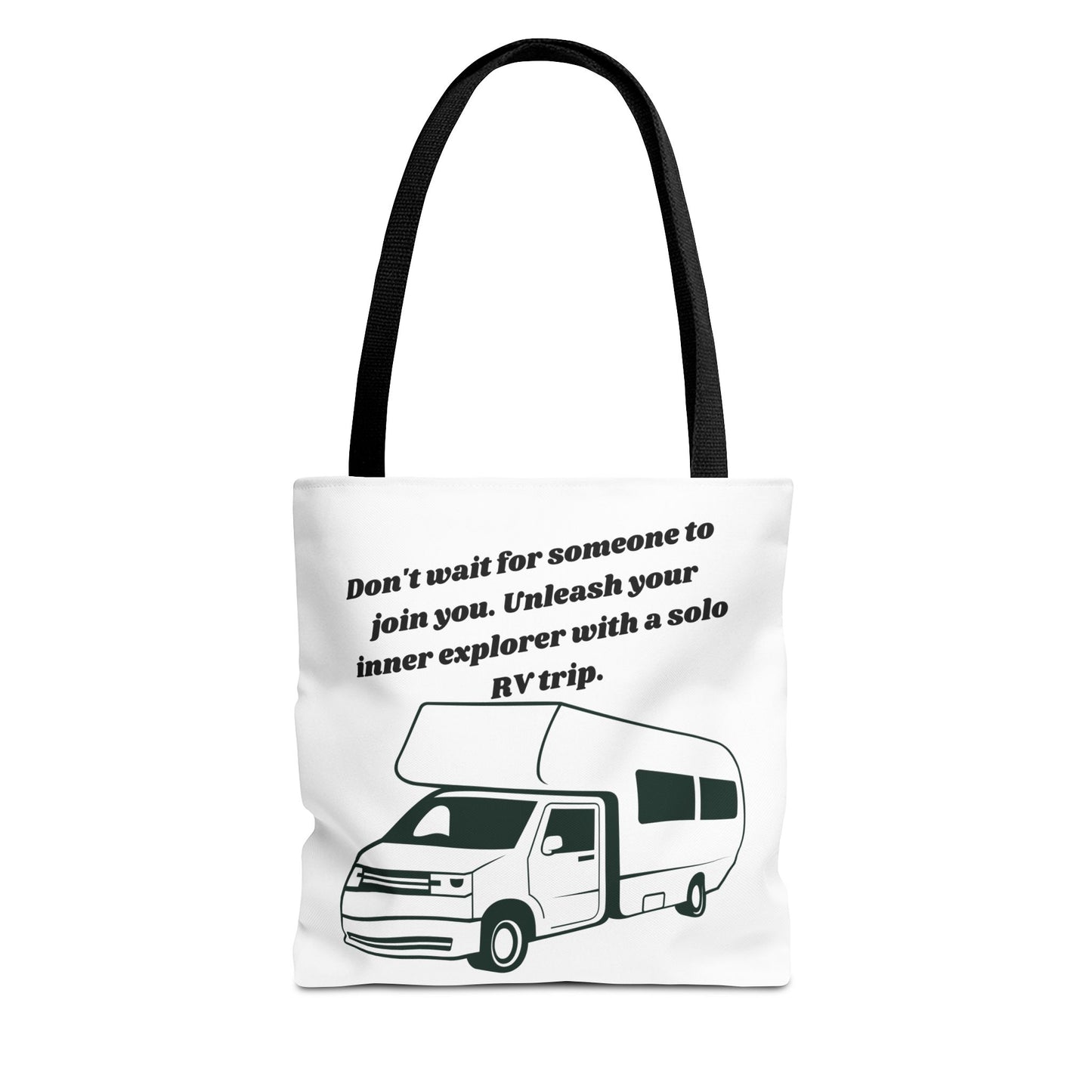 Dont Wait to Go RVing White Tote Bag (AOP)