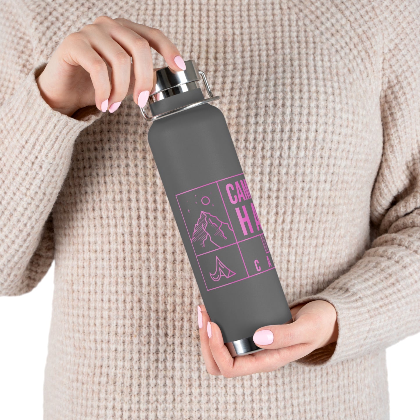 Camp Hair Dont Care - 22oz Vacuum Insulated Bottle