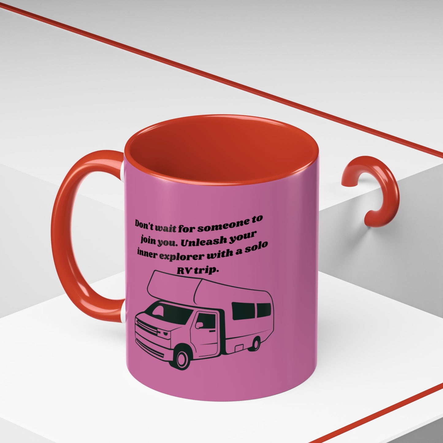 Dont Wait Go RVing Pink Accent Coffee Mug-11-15oz