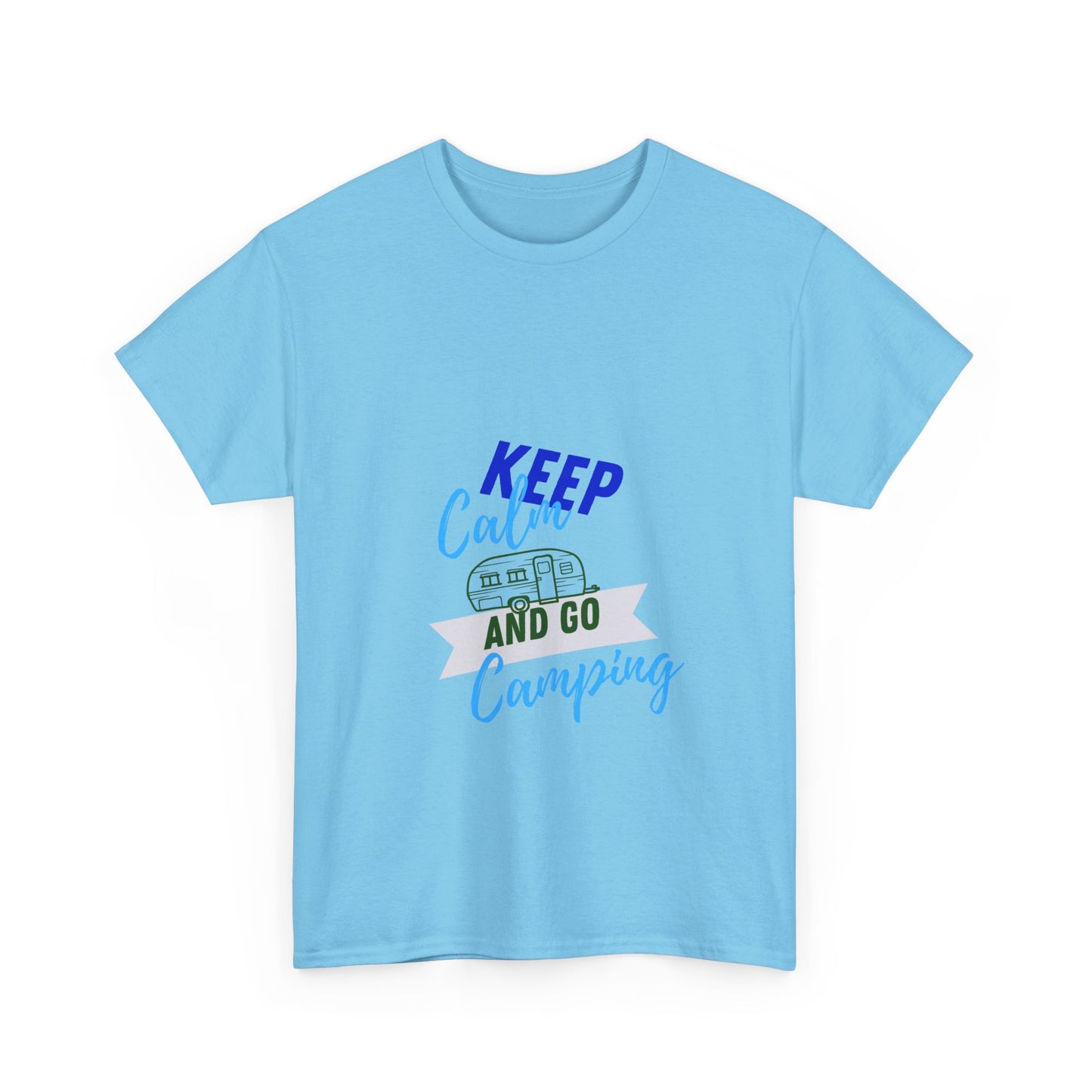 Keep Calm and Go Camping Unisex Heavy Cotton Tee