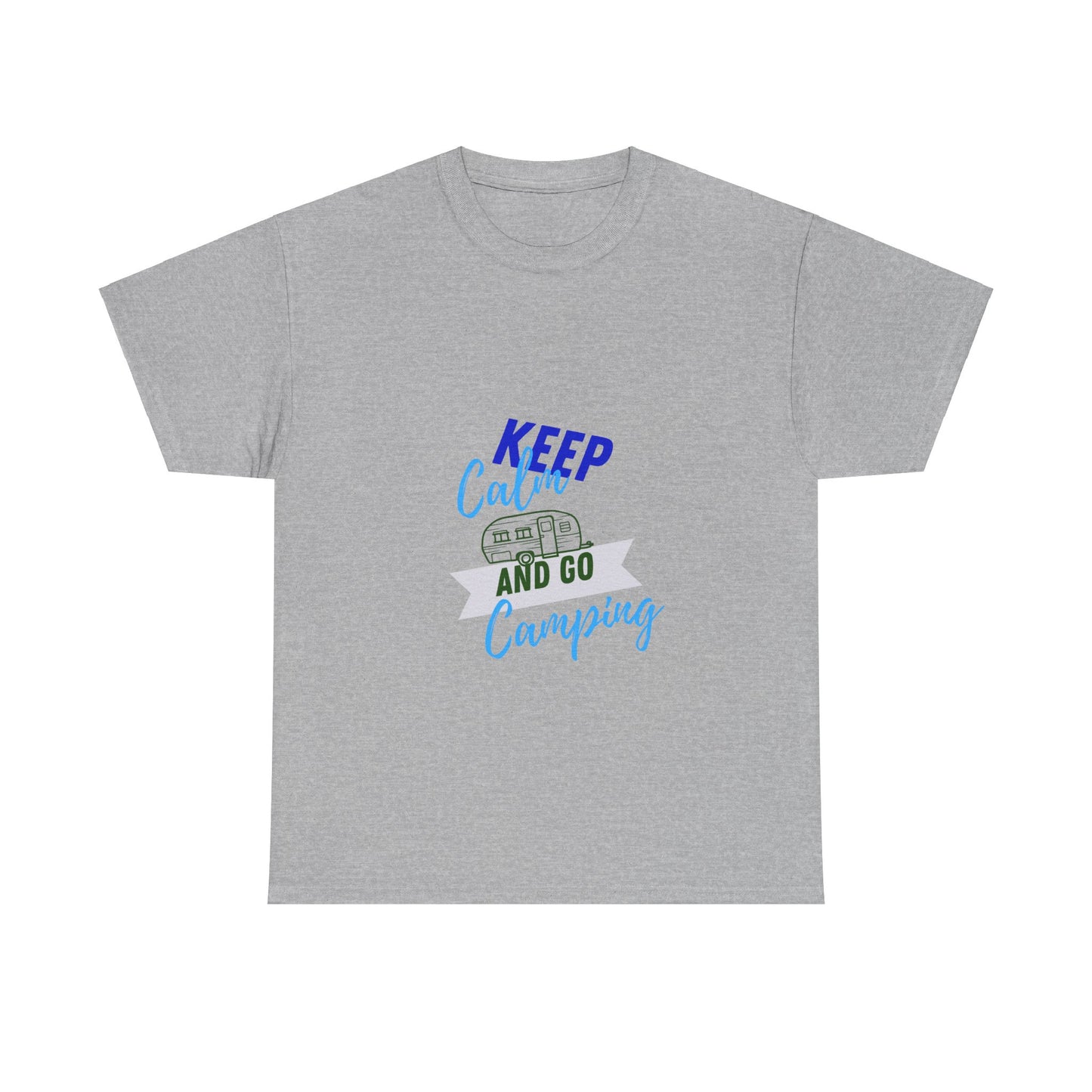 Keep Calm and Go Camping Unisex Heavy Cotton Tee