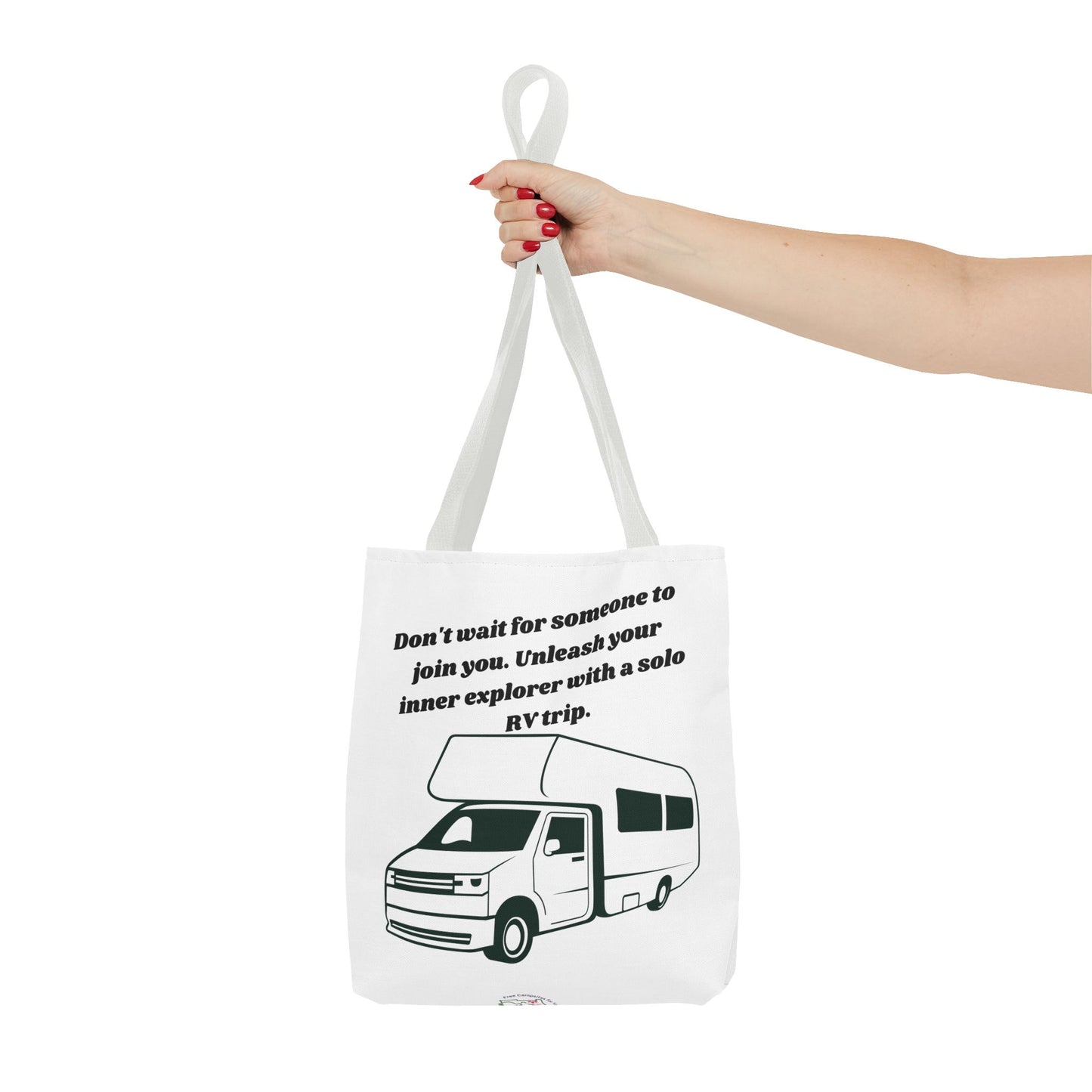 Dont Wait to Go RVing White Tote Bag (AOP)