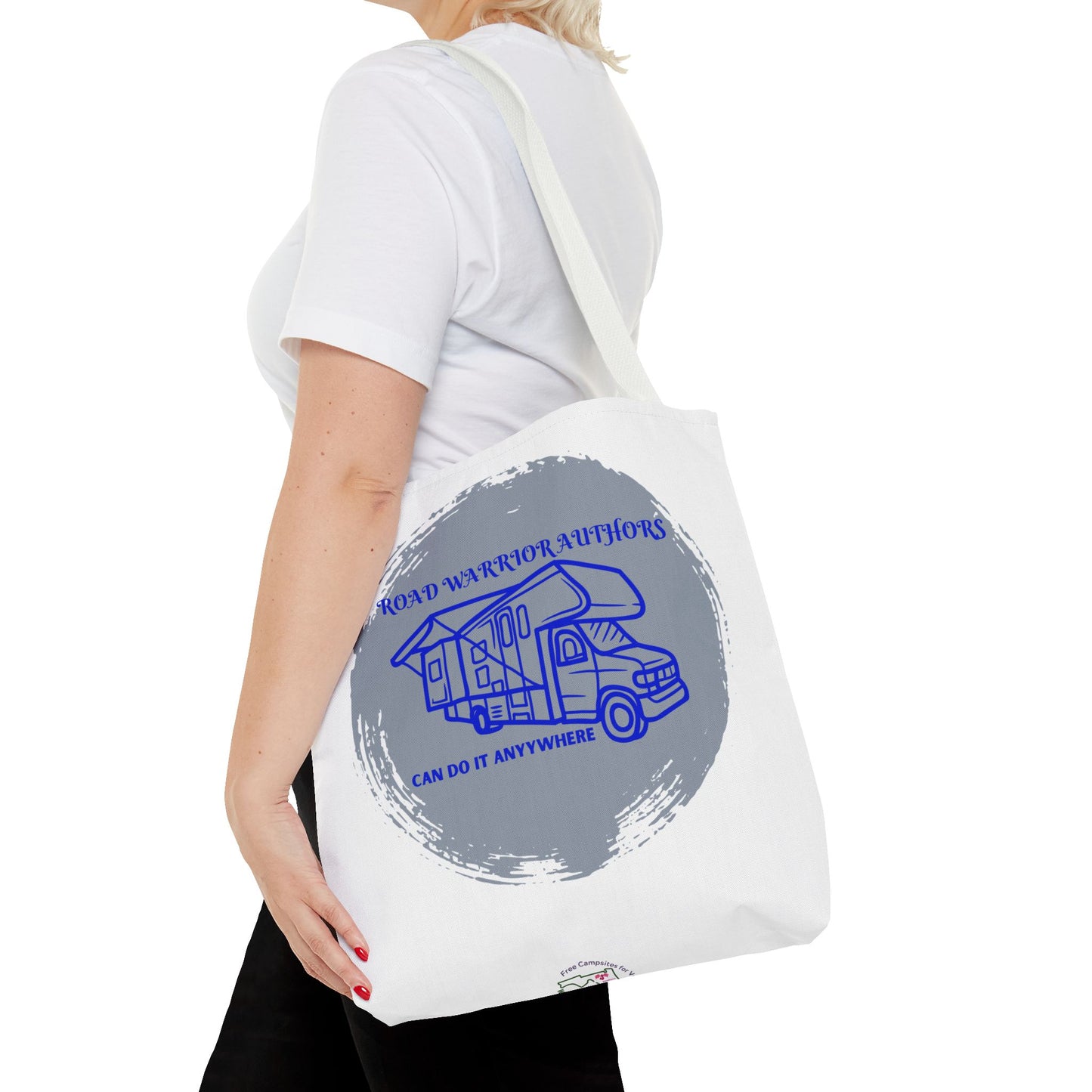 Road Warrior Can Do It Anywhere White Tote Bag (AOP)