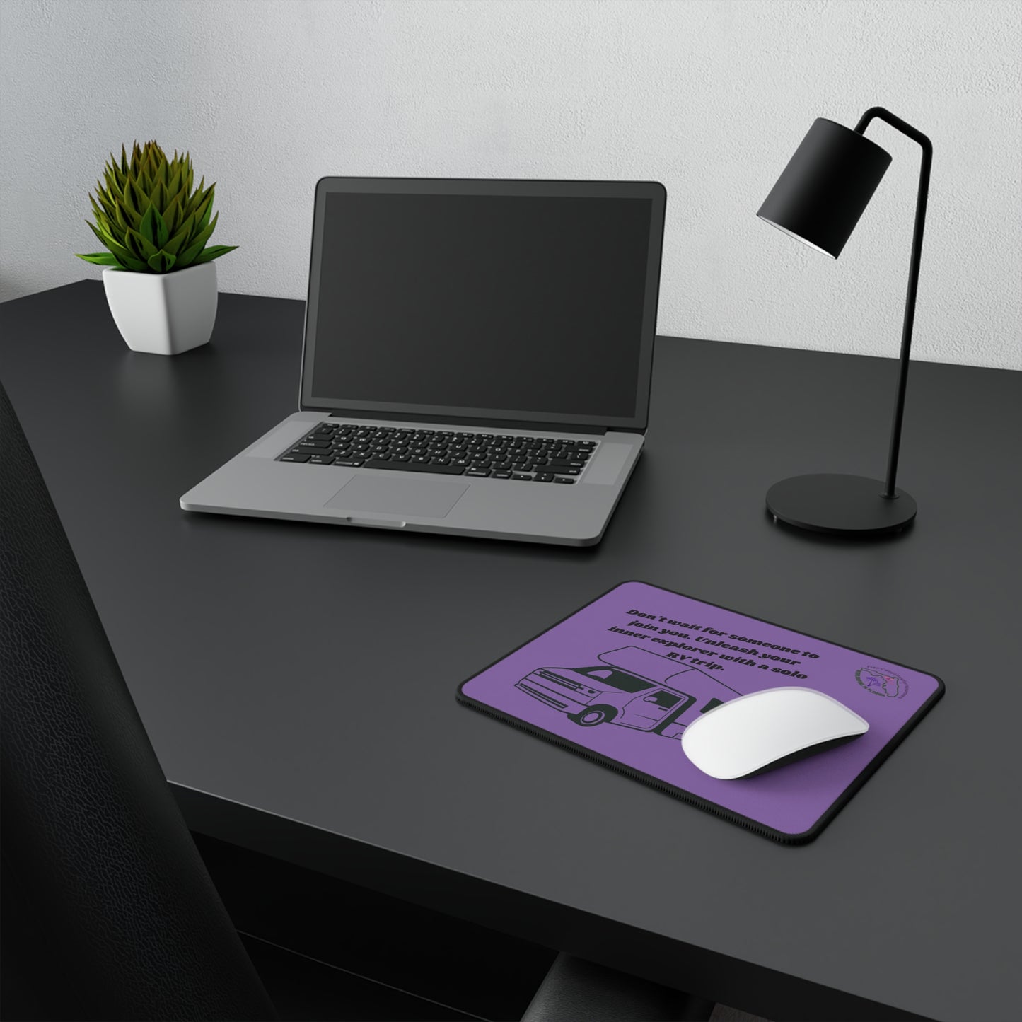 Dont Wait Go RVing Purple Non-Slip Gaming Mouse Pad