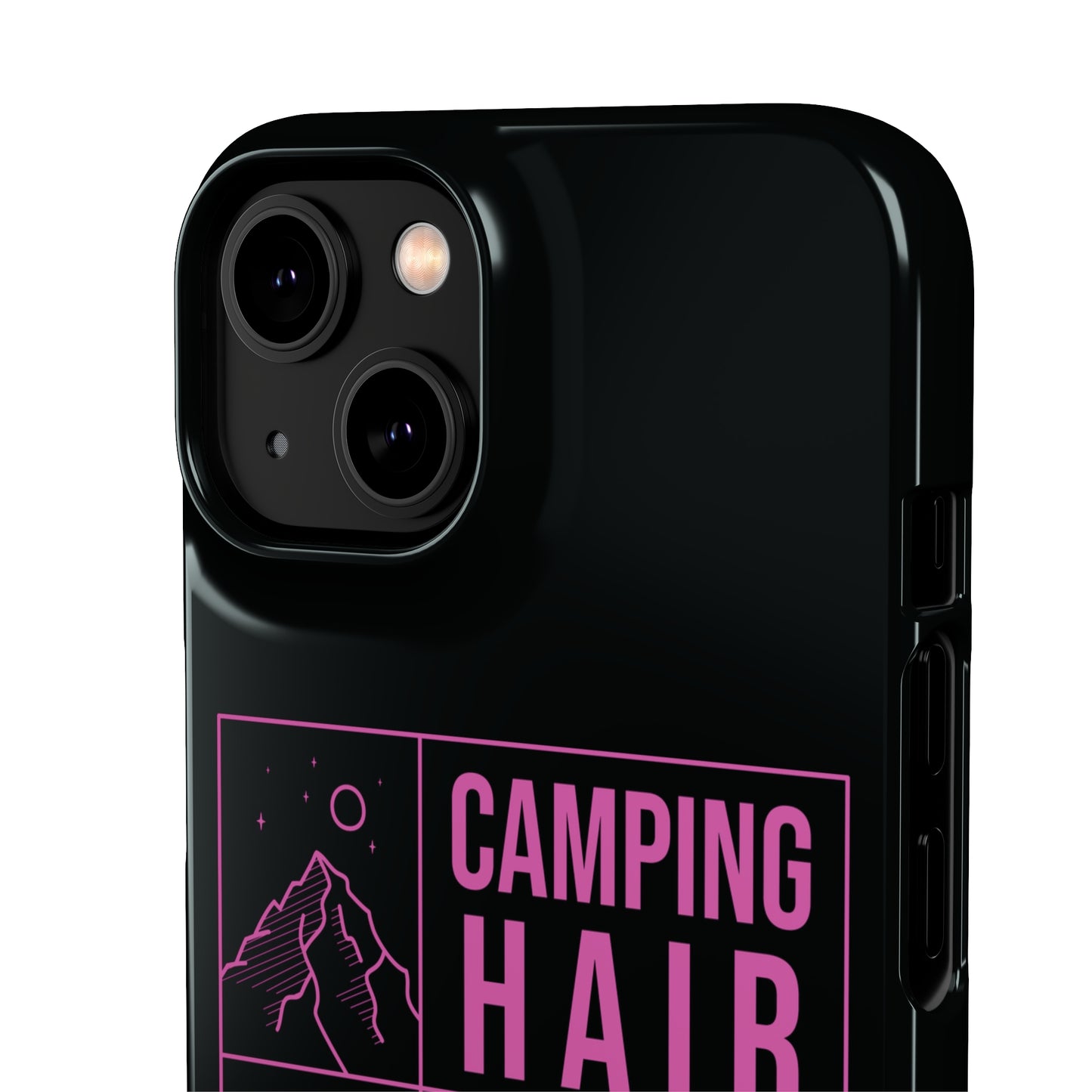 Camp Hair Dont Care iPhone and Samsung Black Cellphone Snap Cases