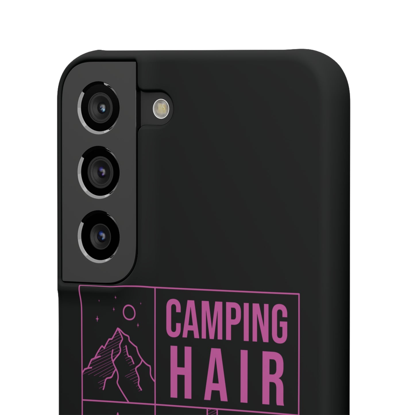 Camp Hair Dont Care iPhone and Samsung Black Cellphone Snap Cases