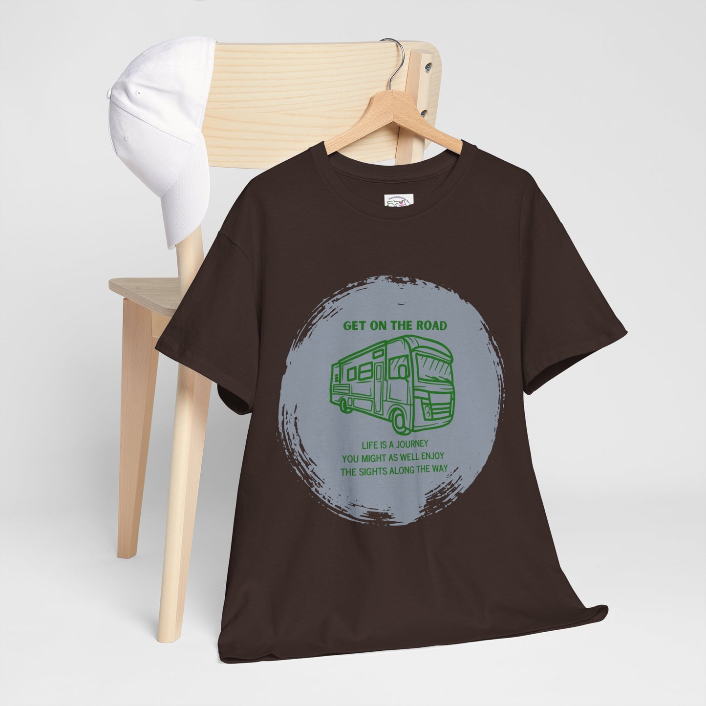 Get on the Road Life Is a Journey Unisex Heavy Cotton Tee