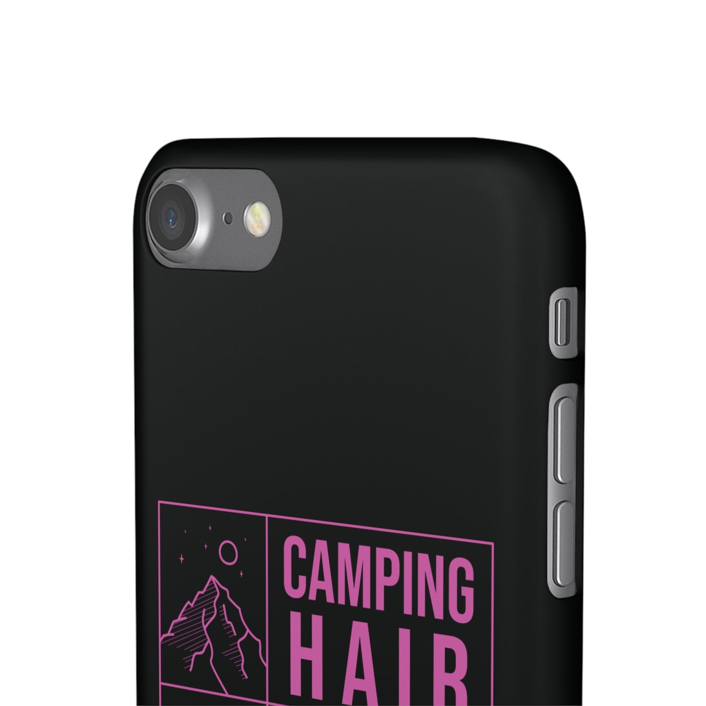 Camp Hair Dont Care iPhone and Samsung Black Cellphone Snap Cases