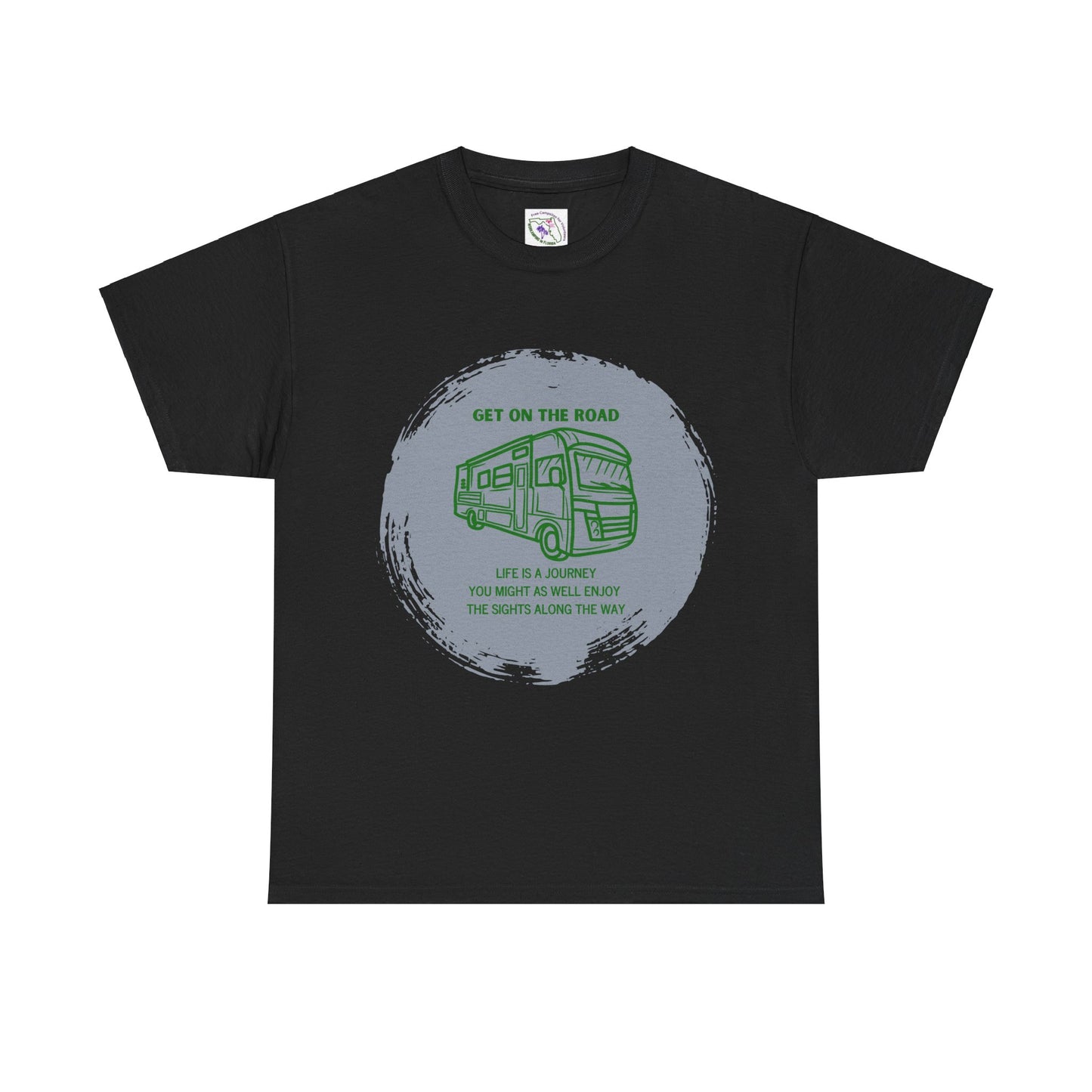 Get on the Road Life Is a Journey Unisex Heavy Cotton Tee