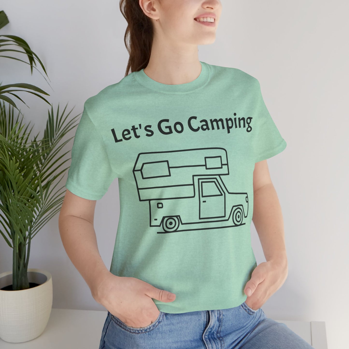 Let's Go Camping Unisex Jersey Short Sleeve Tee