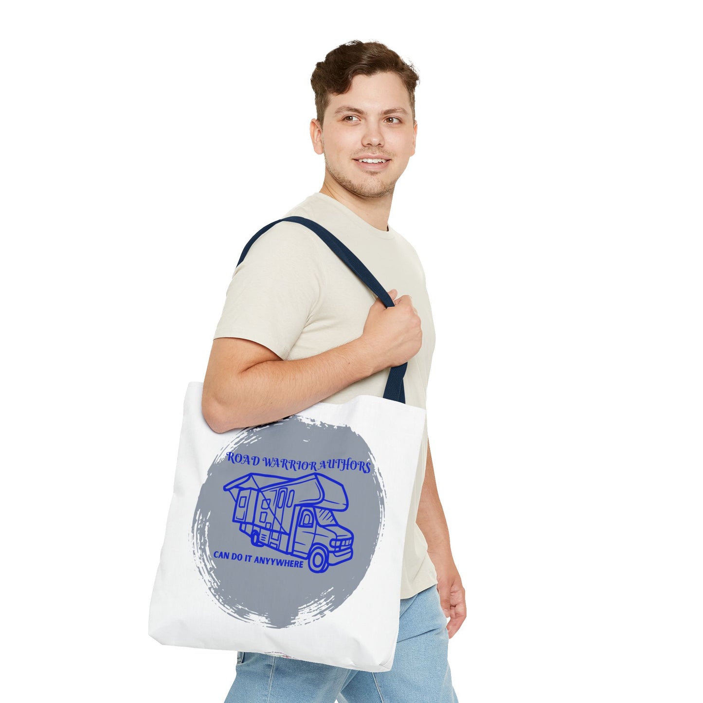 Road Warrior Can Do It Anywhere White Tote Bag (AOP)