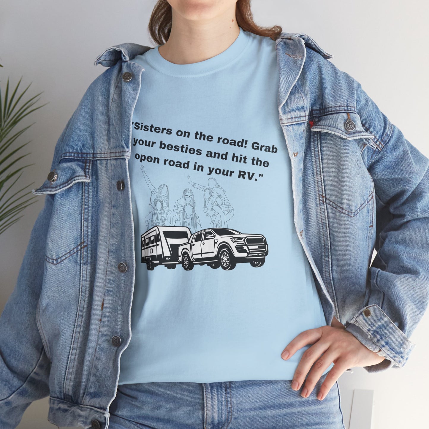 Sisters on the Road Light Colored Unisex Heavy Cotton Tee