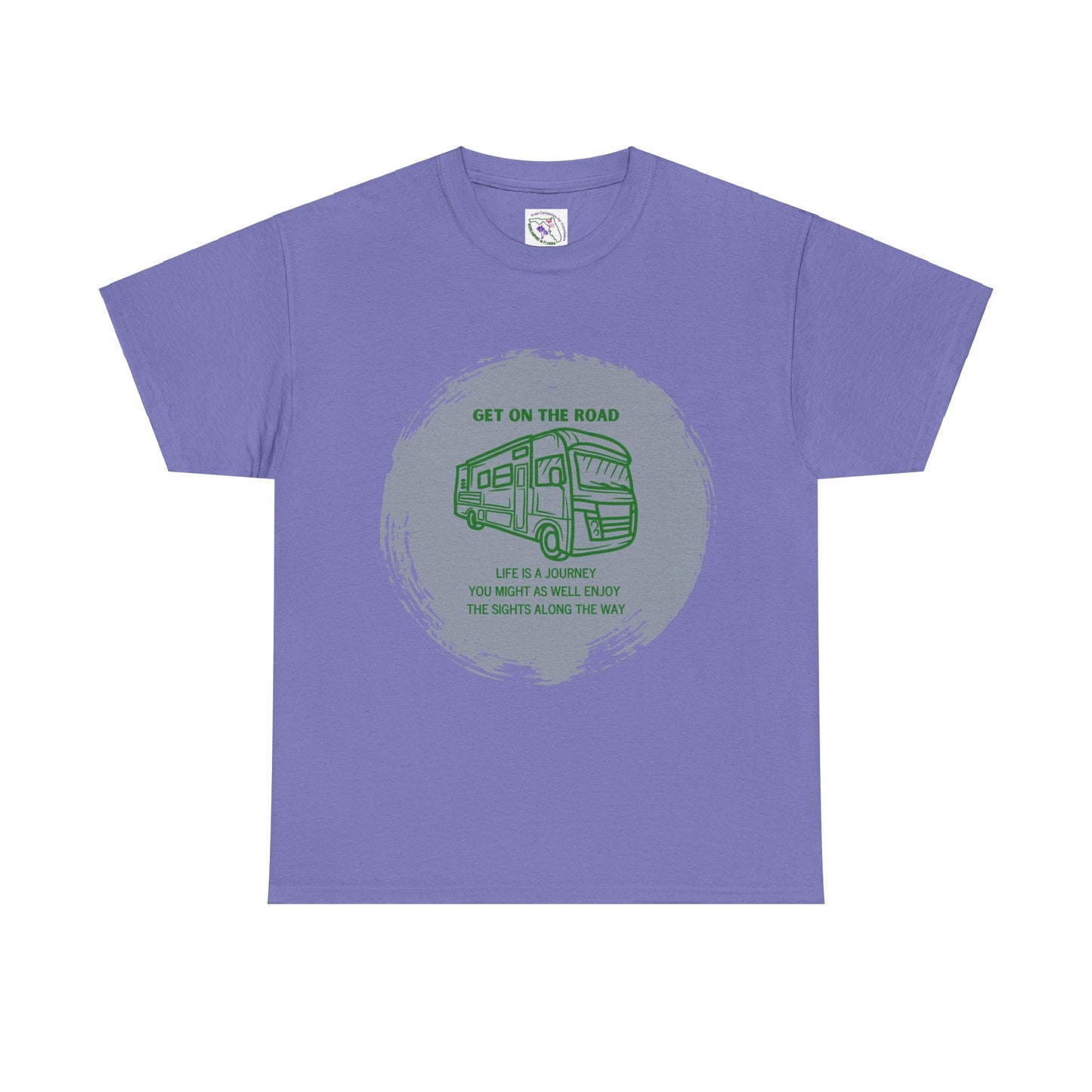 Get on the Road Life Is a Journey Unisex Heavy Cotton Tee