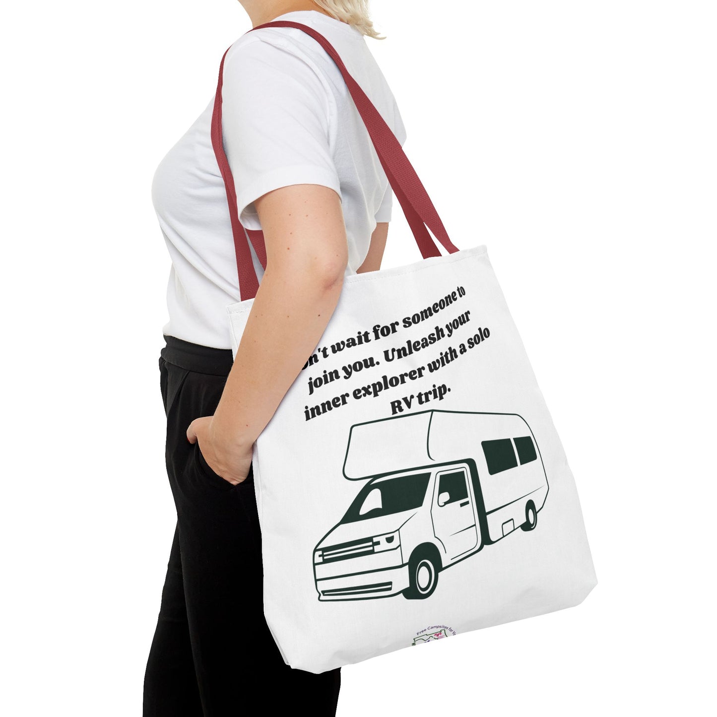 Dont Wait to Go RVing White Tote Bag (AOP)