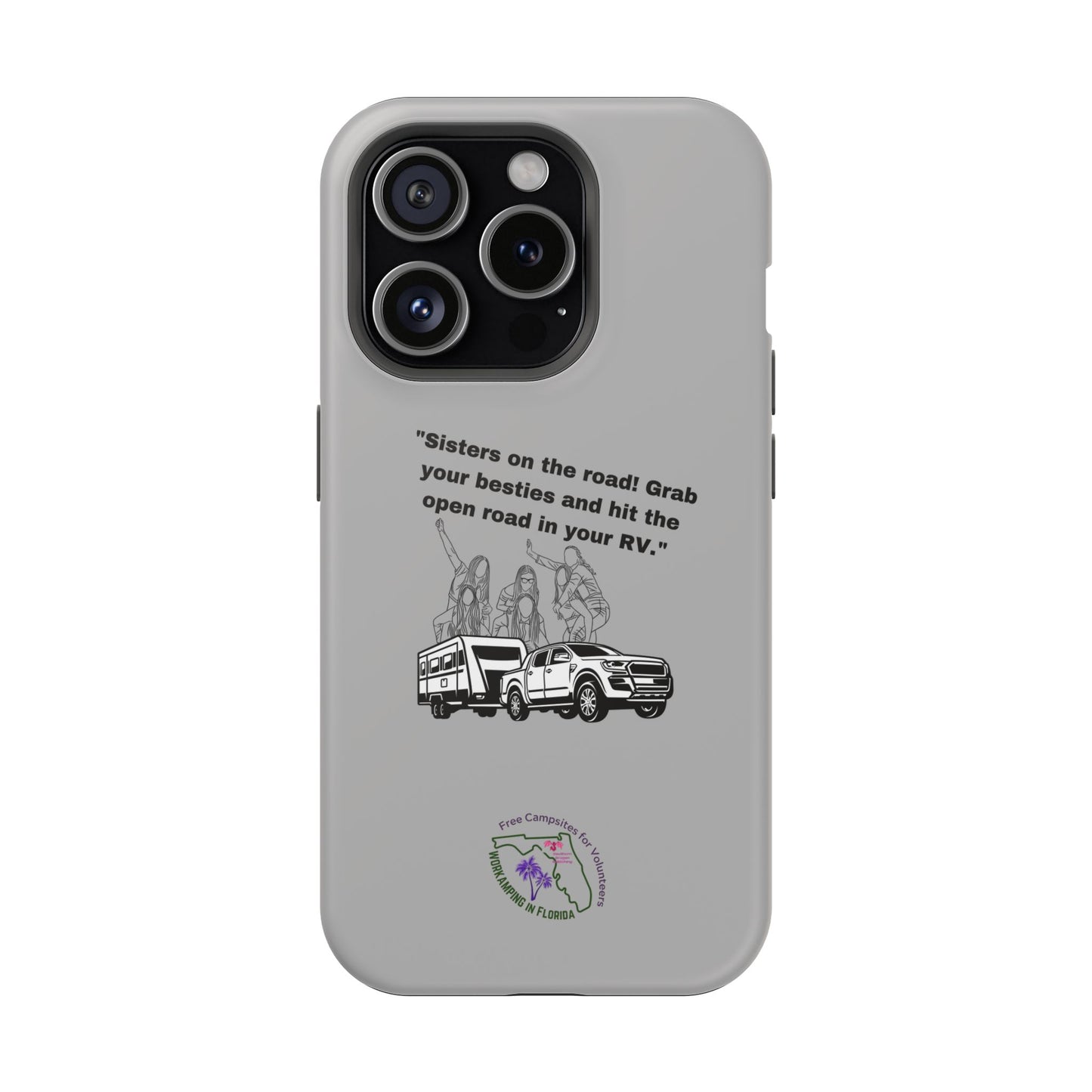 Sisters on the Road RV Gray Magnetic Tough Cases