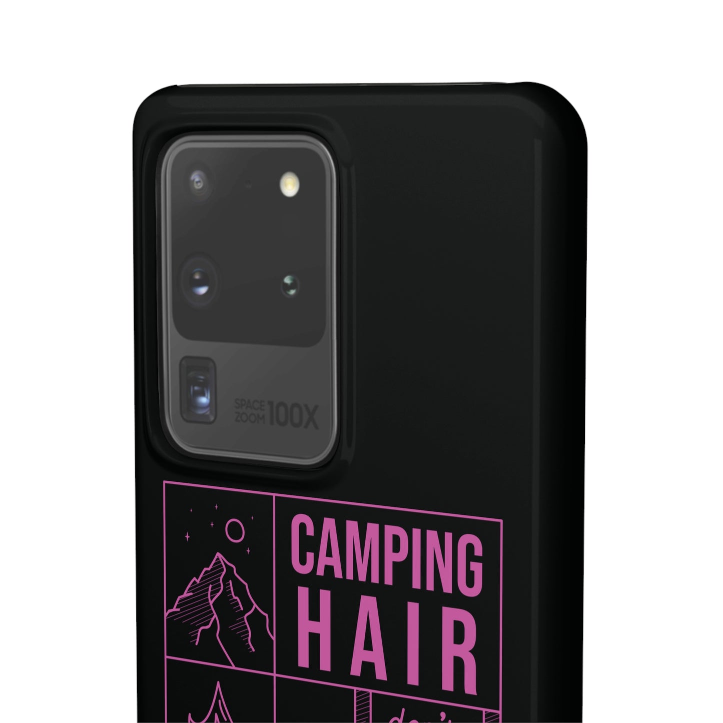 Camp Hair Dont Care iPhone and Samsung Black Cellphone Snap Cases