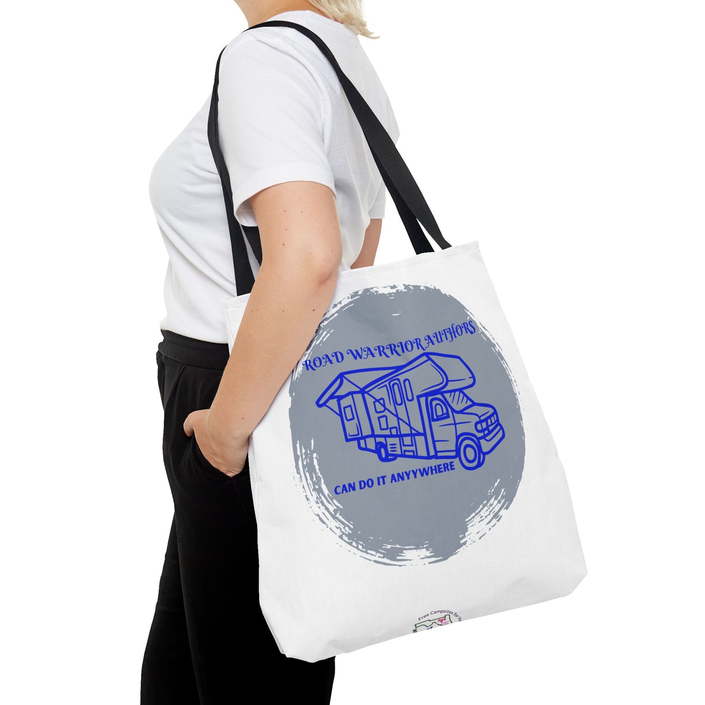 Road Warrior Can Do It Anywhere White Tote Bag (AOP)